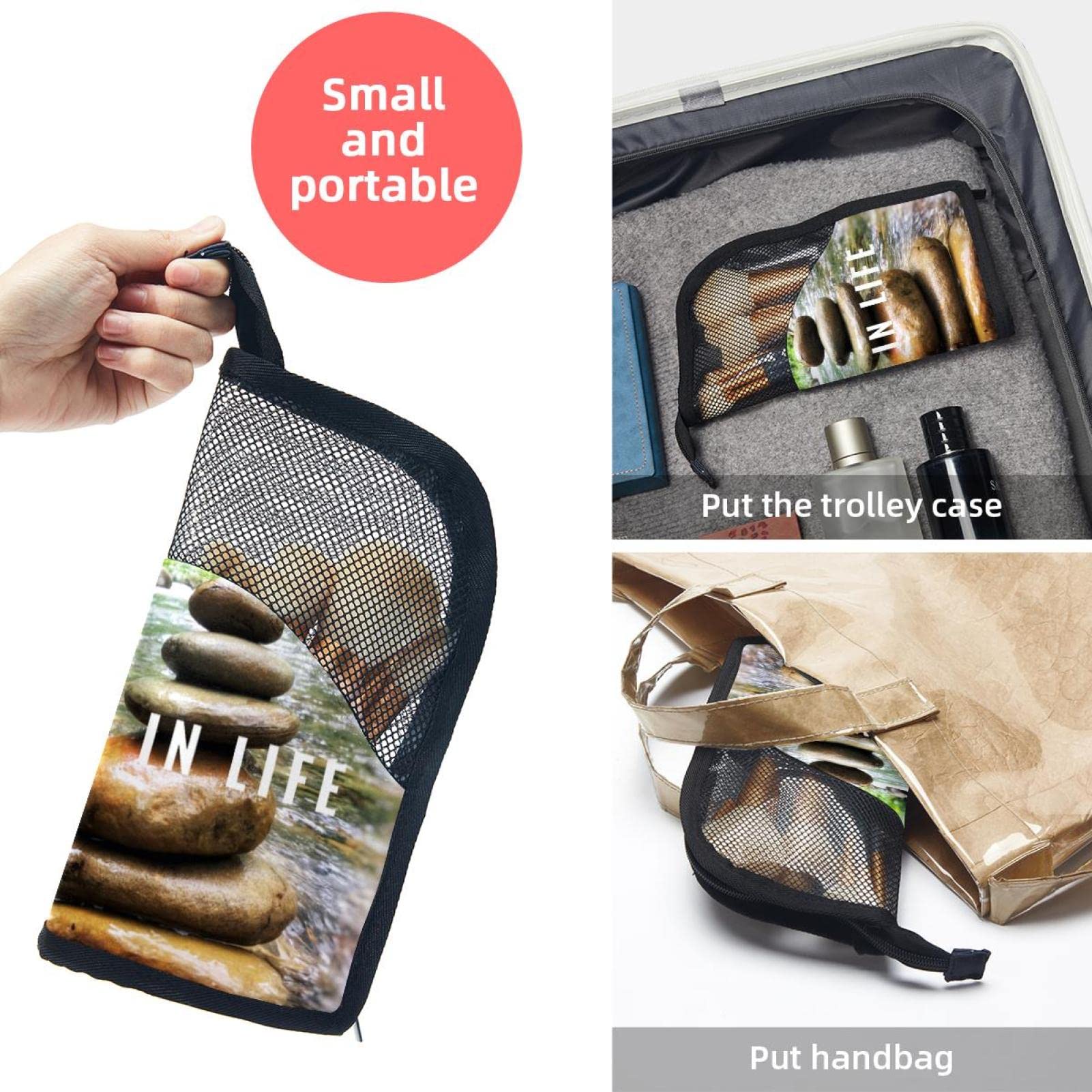 12-Piece Makeup Brush Organizer Bag with Motivational Quote - Portable Travel Cosmetic Brush Holder Case for Professional Makeup Artists & Beauty Enthusiasts - Perfect for Home, Salon, and On-the-Go Use