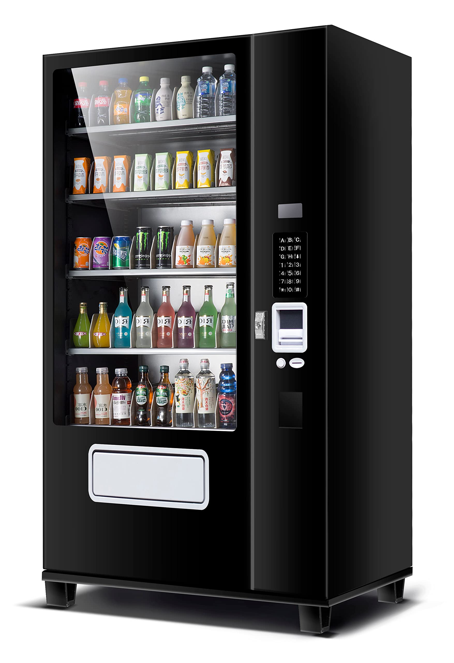 Commercial Refrigerated Beverage Vending Machine with Elevator Delivery & Temperature Control - Perfect for Offices, Schools, and Convenience Stores