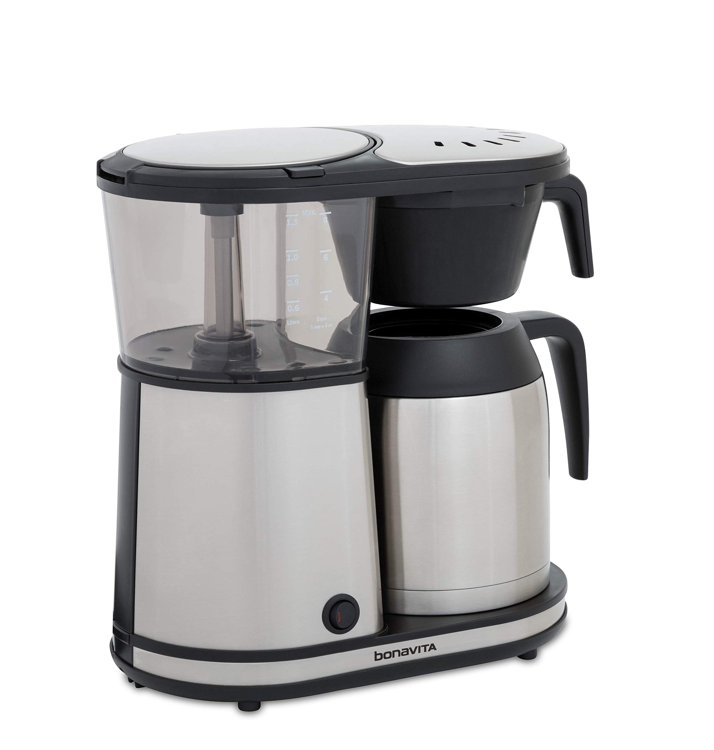 Bonavita BV1901TS 8 Cup Drip Coffee Maker - One-Touch Pour Over, Auto Pause Brewing with Stainless Steel Thermal Carafe - SCA Certified & Dishwasher Safe - Perfect for Home, Office & Coffee Shops