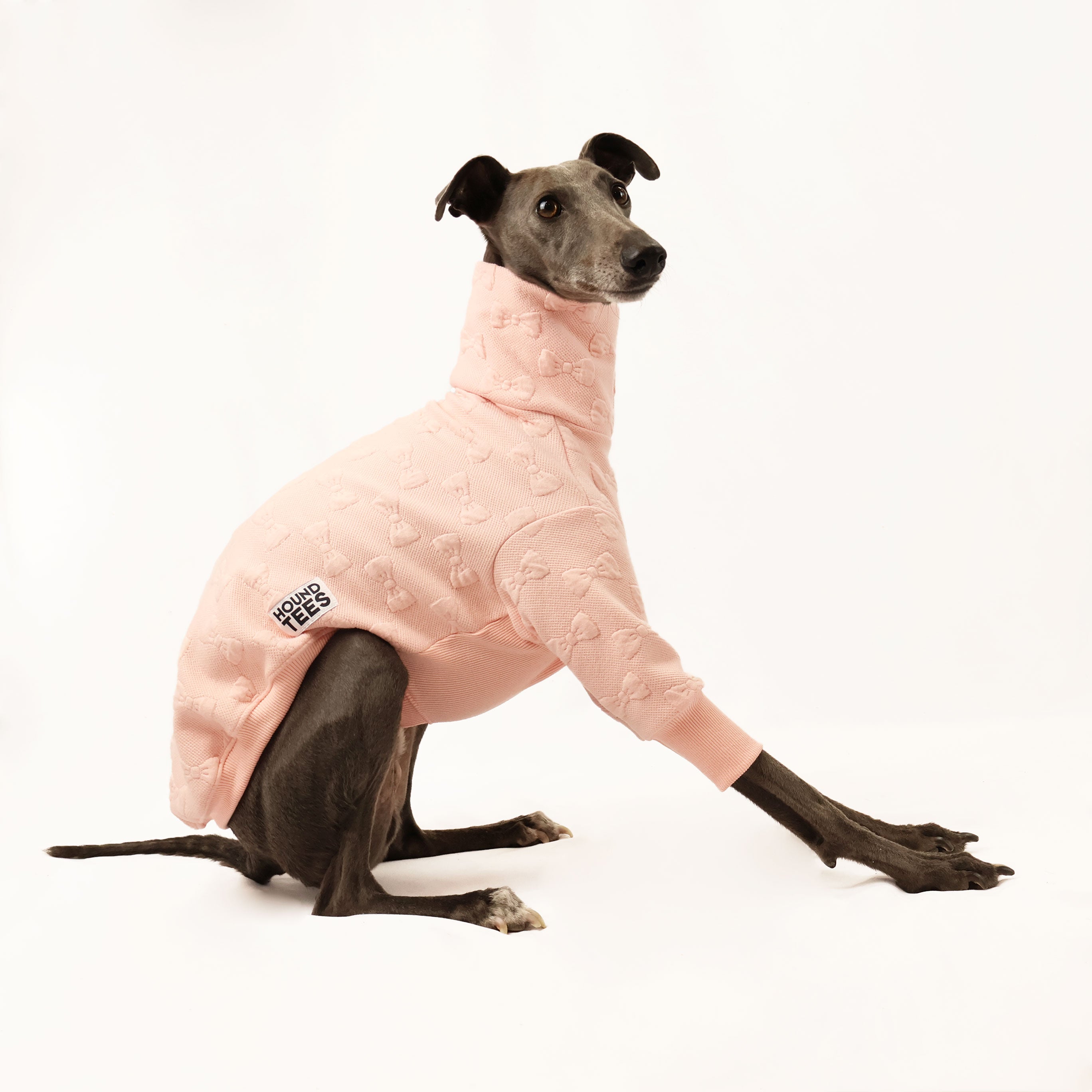 Peach Pawfect Whippet Quilted Dog Sweater - Cozy & Stylish Winter Apparel for Small to Medium Dogs - Perfect for Outdoor Walks and Indoor Lounging