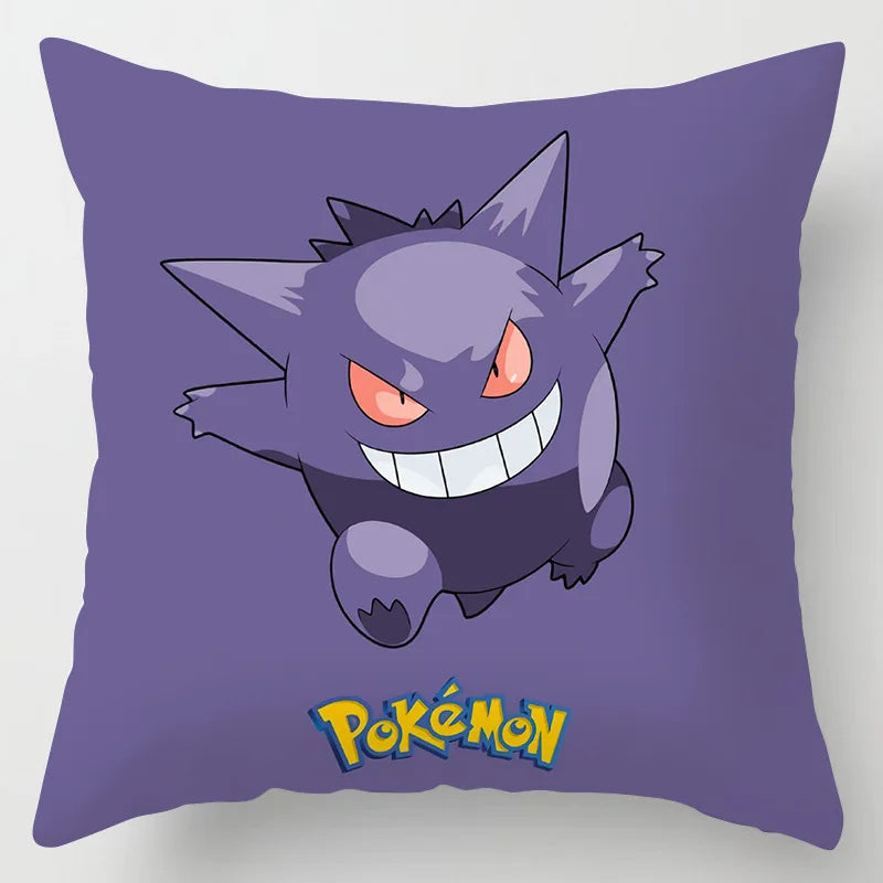 Pokemon Pillow & Cushion Covers - Soft Anime Character Bedding Decor for Kids Room, Gaming Chair, Sofa & Car Accessories