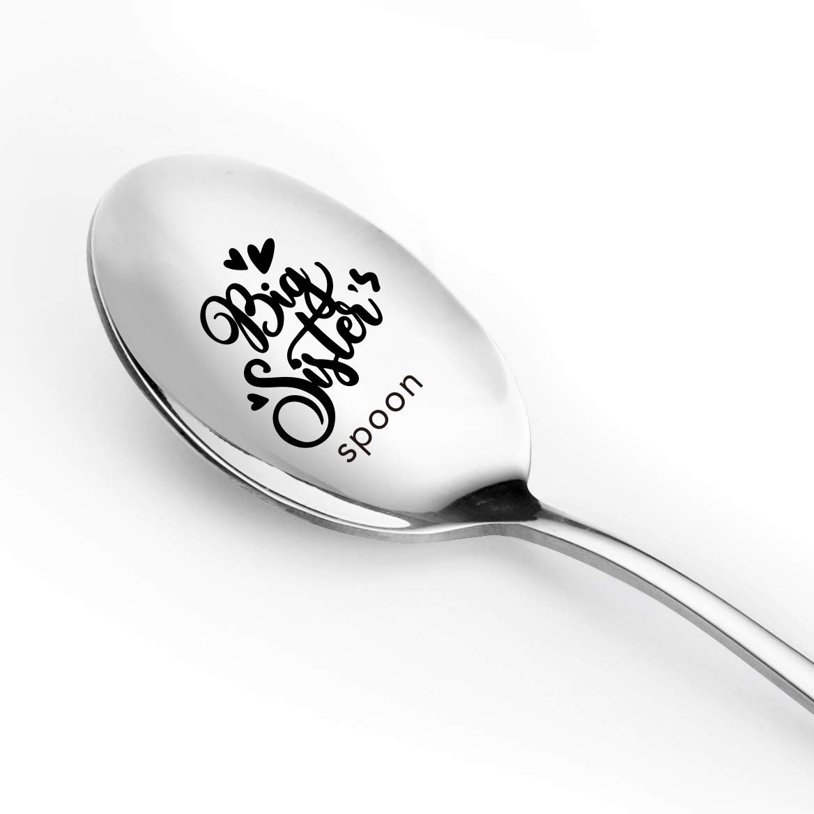 Funny Engraved Stainless Steel Sister Spoon - Big Sister Gift for Women, Girls & Teenagers - Tea Spoon & Coffee Spoon - Perfect Birthday, Valentine's & Christmas Present from Brother or Sister - Ideal for Tea Parties, Coffee Breaks & Special Occasions