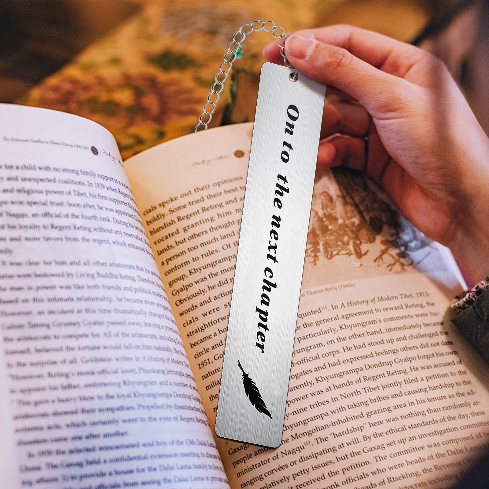 Custom Engraved Metal Bookmarks - Personalized Gifts for Women, Teachers, Friends & Book Lovers - Apple Design - Perfect for Reading, Book Clubs & Thoughtful Presents