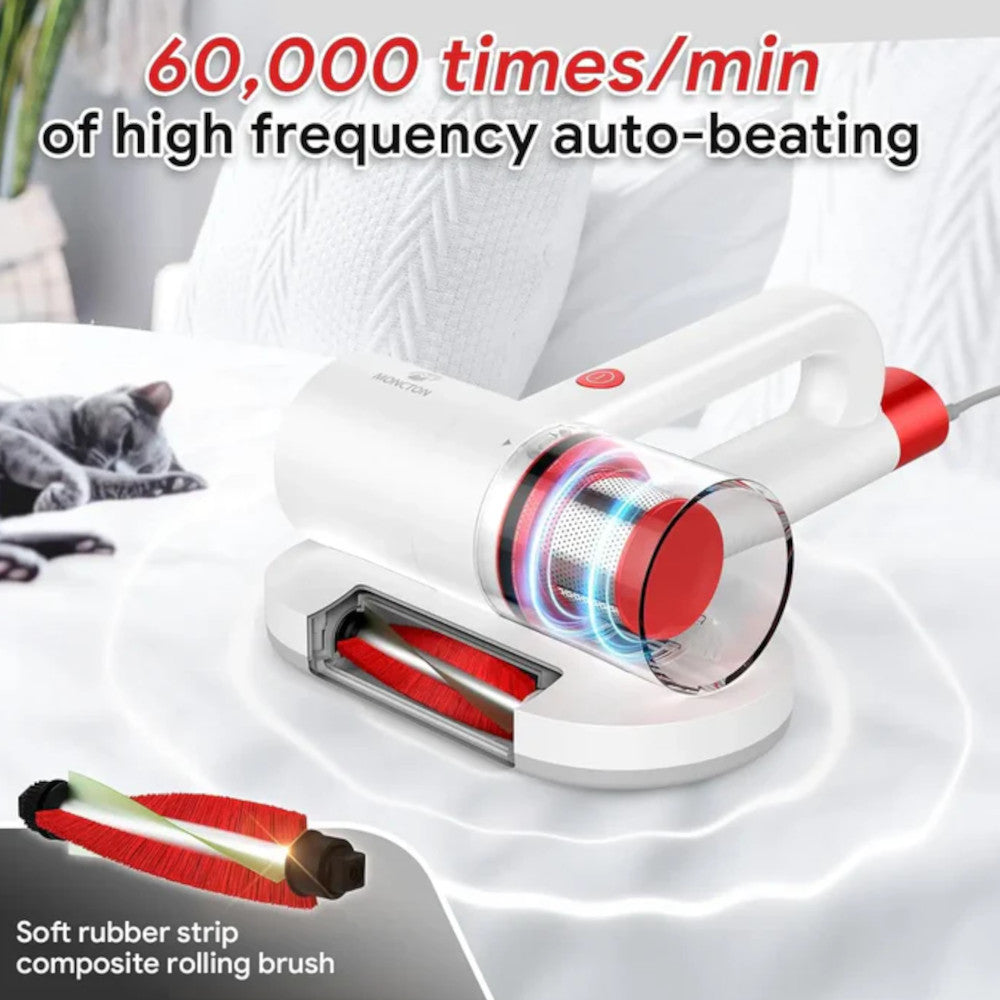 MONCTON P80 Anti Dust Mites UV Vacuum Cleaner - Powerful HEPA Filtration for Allergies & Pet Hair - Ideal for Bed, Mattress, Carpet & Home Cleaning