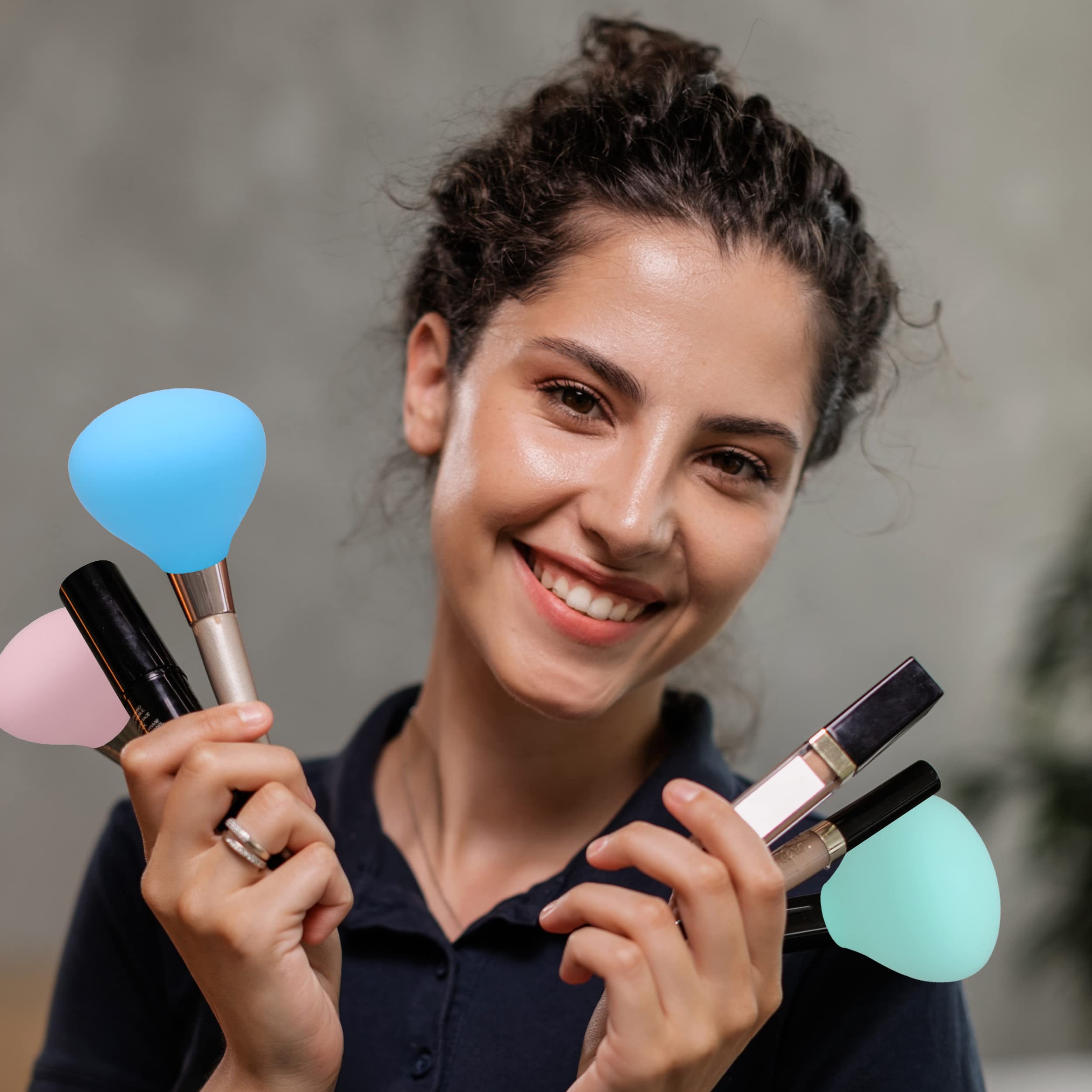 Silicone Makeup Brush Covers 4-Pack - Dustproof Travel Organizer for Makeup Storage & Protection | Perfect for Travel & Home Use