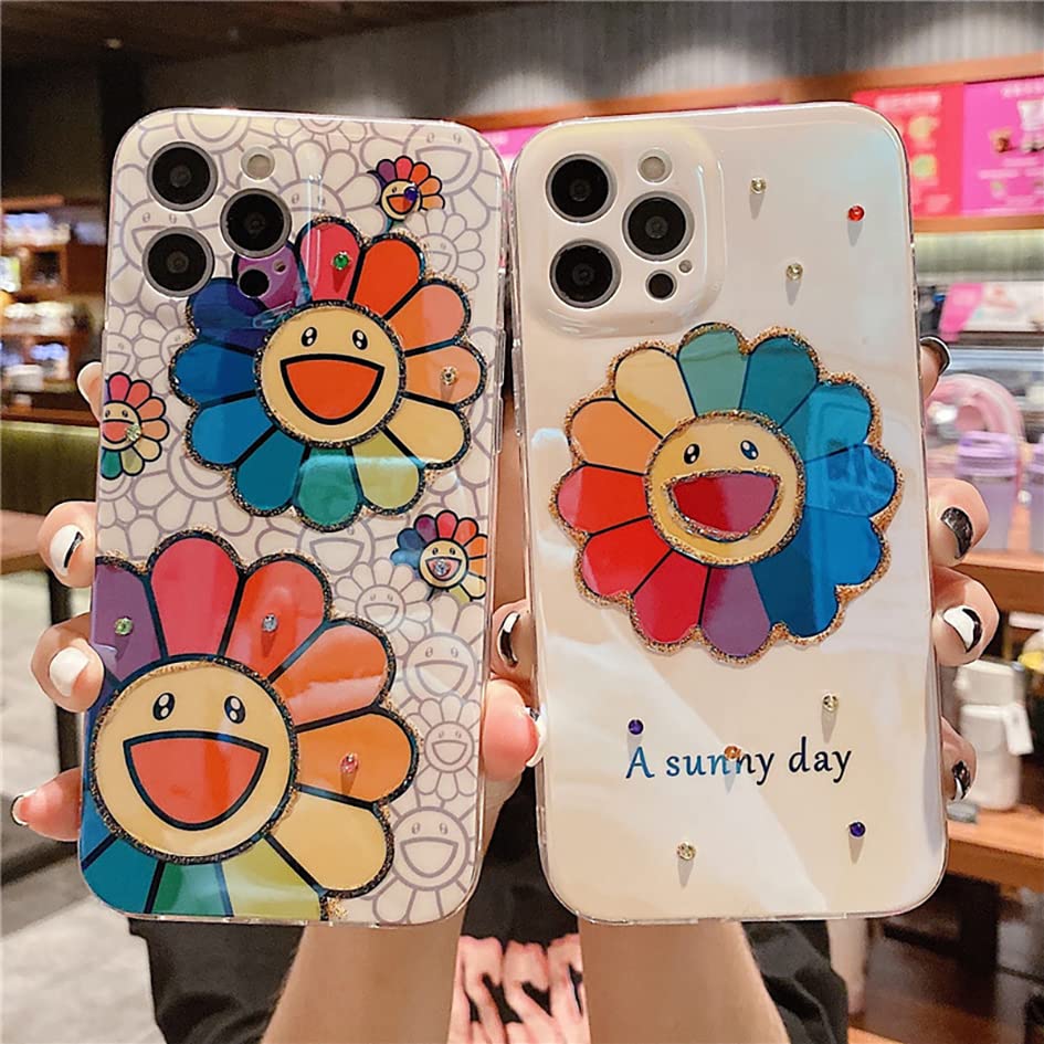 Rainbow Flower iPhone 11 Case - Floral Design Shock Absorbing TPU Soft Bumper Protective Cover for iPhone 11 (6.1 Inch) - Perfect for Everyday Use, Travel & Gift Giving