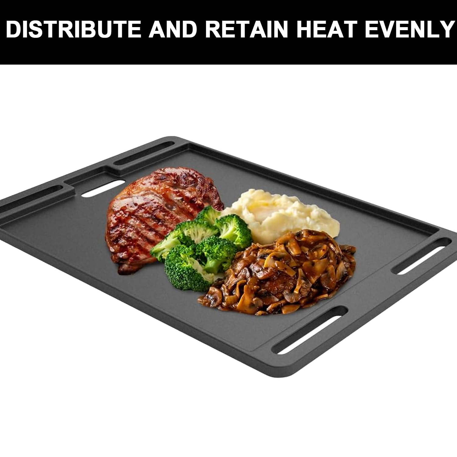 BAC460 Cast Iron Griddle Replacement for TFT18KLD Traeger Scout & Ranger - Heavy Duty Griddle Insert Parts for Traeger Portable Pellet Grill - Perfect for Outdoor Camping, BBQ & Backyard Cooking
