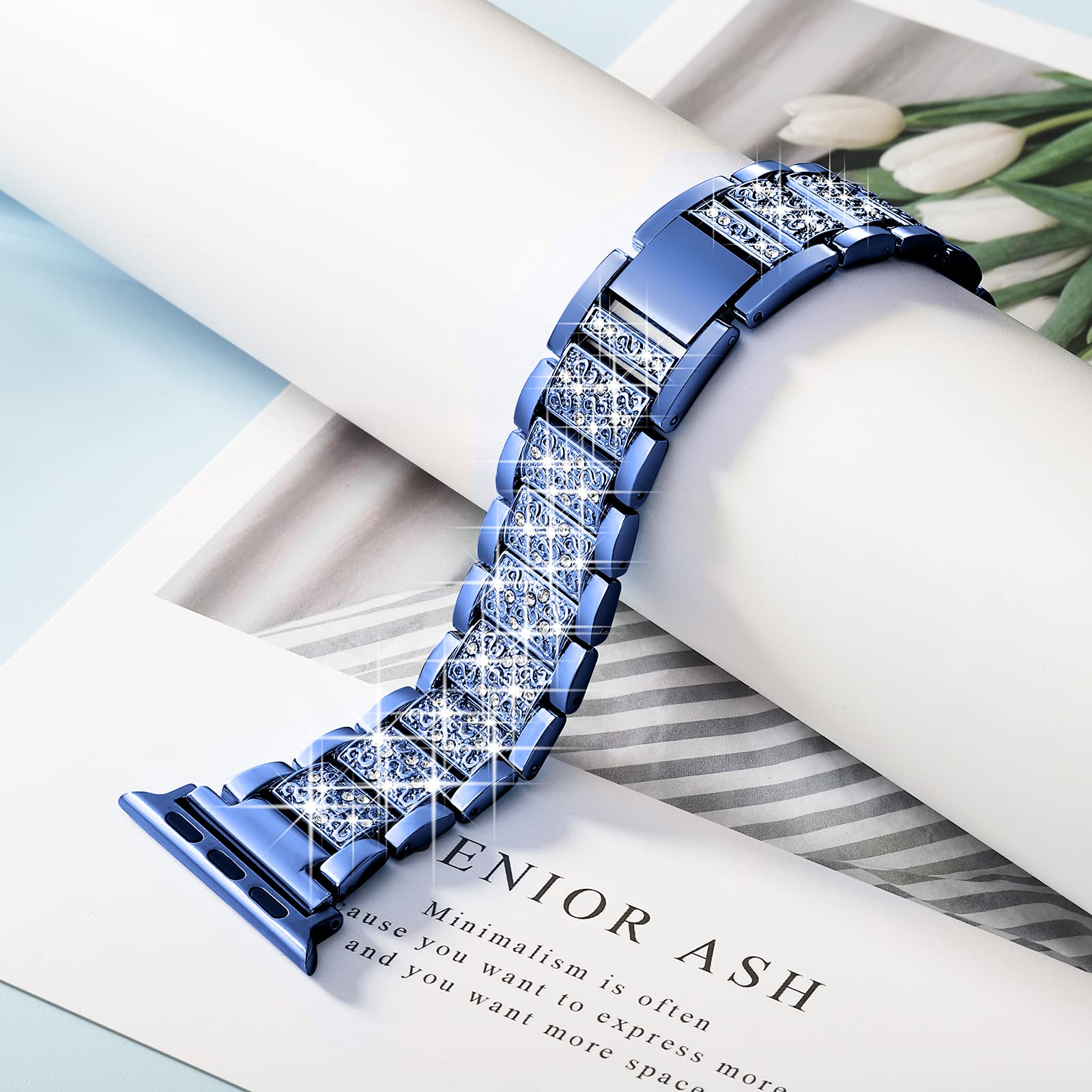 YGTIECS Compatible Apple Watch Bands for Women 38mm 40mm 41mm 42mm 44mm 45mm 46mm 49mm - Bling Diamond Bracelet Band for iWatch Ultra 2/1, Series 10/9/8/7/6/5/4/3/2/1 & SE | Elegant Dressy Strap for Work, Party & Everyday Wear