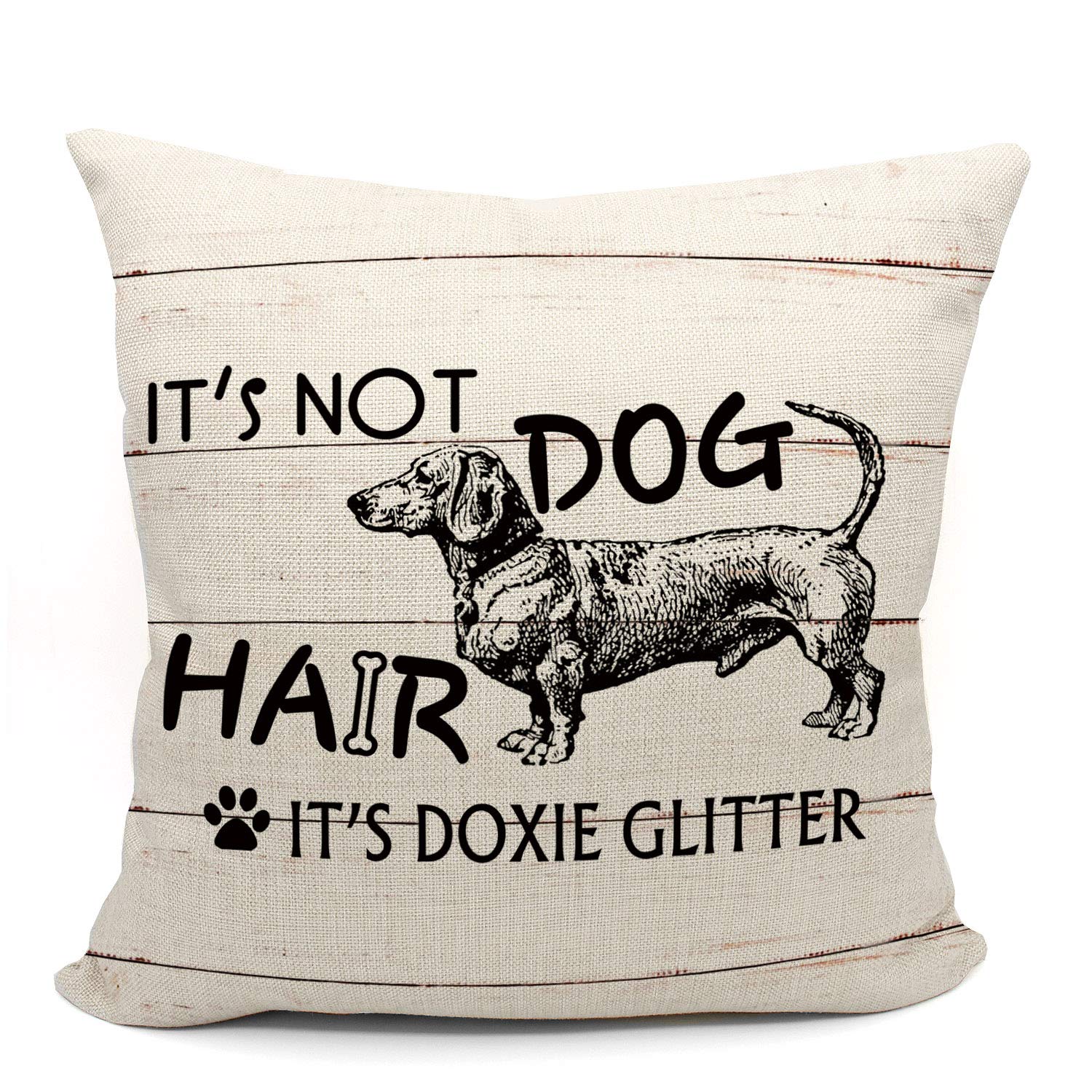 Dachshund Glitter Pillow Case - 18x18 Inch Dachshund Cushion Cover for Sofa, Couch & Bed | Perfect Dachshund Lover Gift, Doxie Owner Present & Dog Decor | Great for Home Decor, Pet Lover Gifts & Dachshund Enthusiast Collections