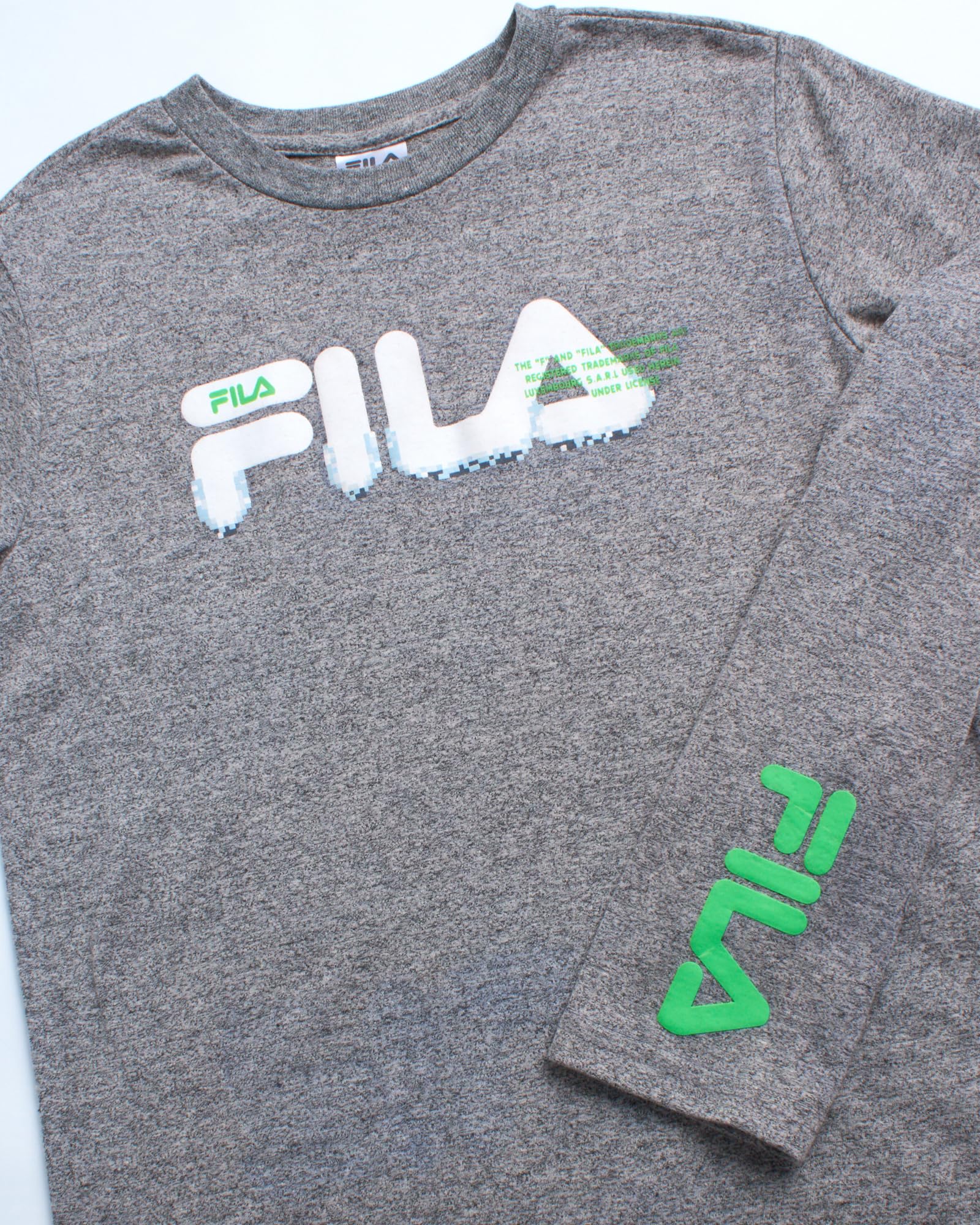 Fila Boys' Athletic Performance Long Sleeve T-Shirt 2 Pack - Moisture Wicking Youth Activewear for Sports & Training (Sizes S-XL) - Perfect for Basketball, Soccer & Gym Workouts
