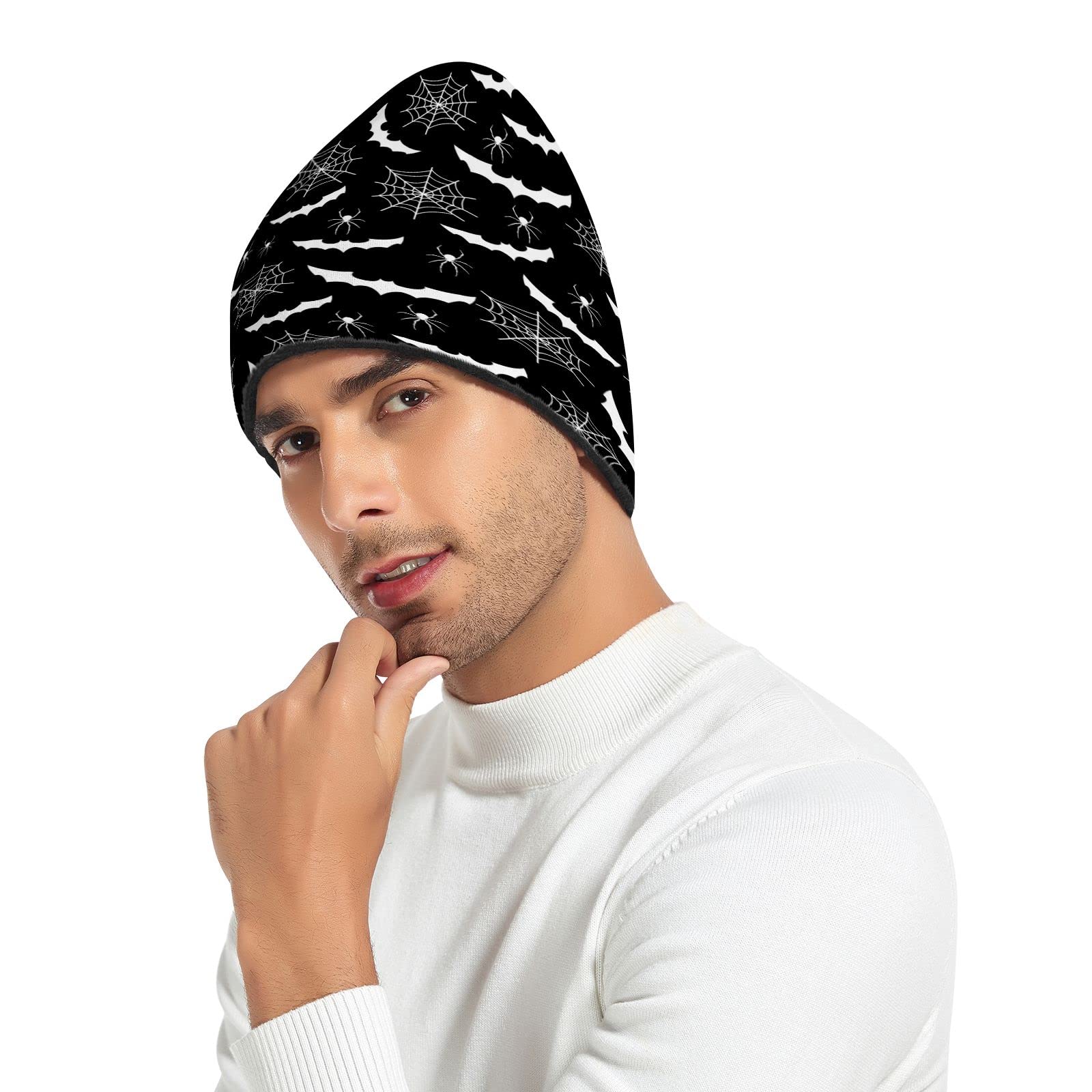 Unisex Gothic Knit Beanie Hats for Men & Women - Warm Winter Skull Cap for Cold Weather, Outdoor Activities & Street Fashion