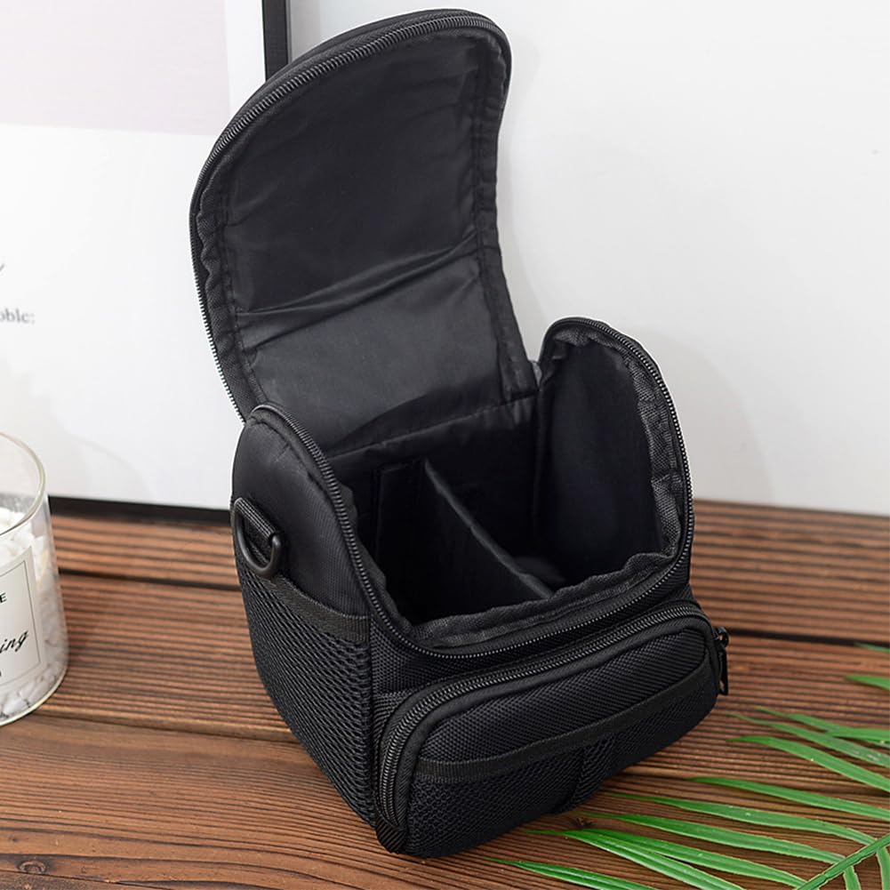 BIOSA Waterproof DSLR Camera Shoulder Bag - Portable SLR Camera Case for Nikon D40 with Charging Pocket, Black, Fashionable Design - Perfect for Travel, Hiking & Outdoor Photography