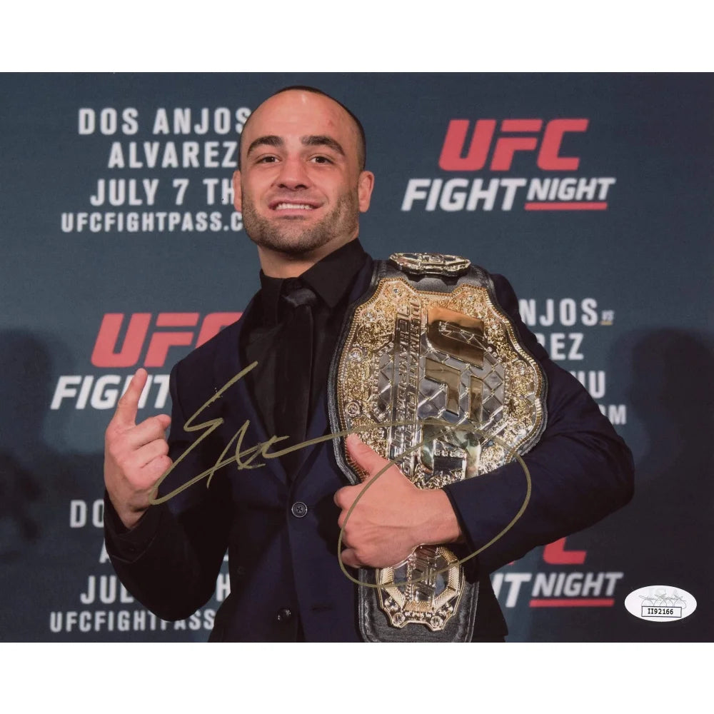 Eddie Alvarez Hand Signed 8x10 Photo - Authentic UFC Fighter Autograph with JSA COA - Perfect for MMA Collectors, Sports Memorabilia Displays & Fan Gifts