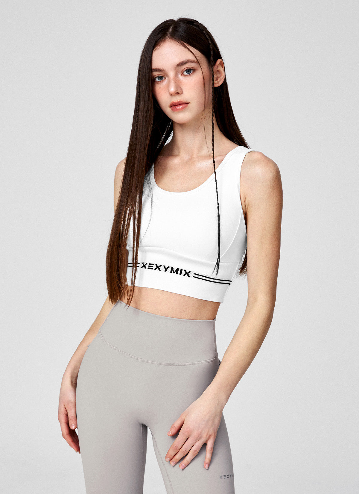 Black Label Power Rise Logo Banding Bra Top - High Support Sports Bra for Women - Perfect for Yoga, Running & Gym Workouts
