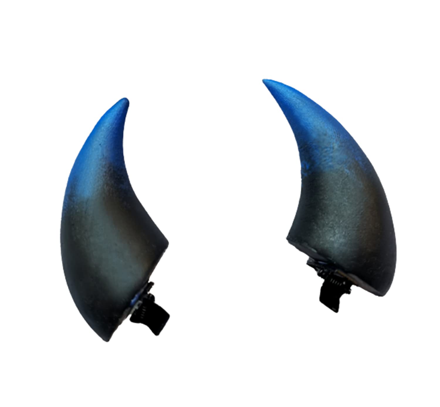 Gothic Devil Horns Hair Clips - Skull Butterfly Bat Hairpins for Halloween Costume & Cosplay Accessories (Blue) | Perfect for Halloween Parties, Cosplay Events, and Gothic Fashion