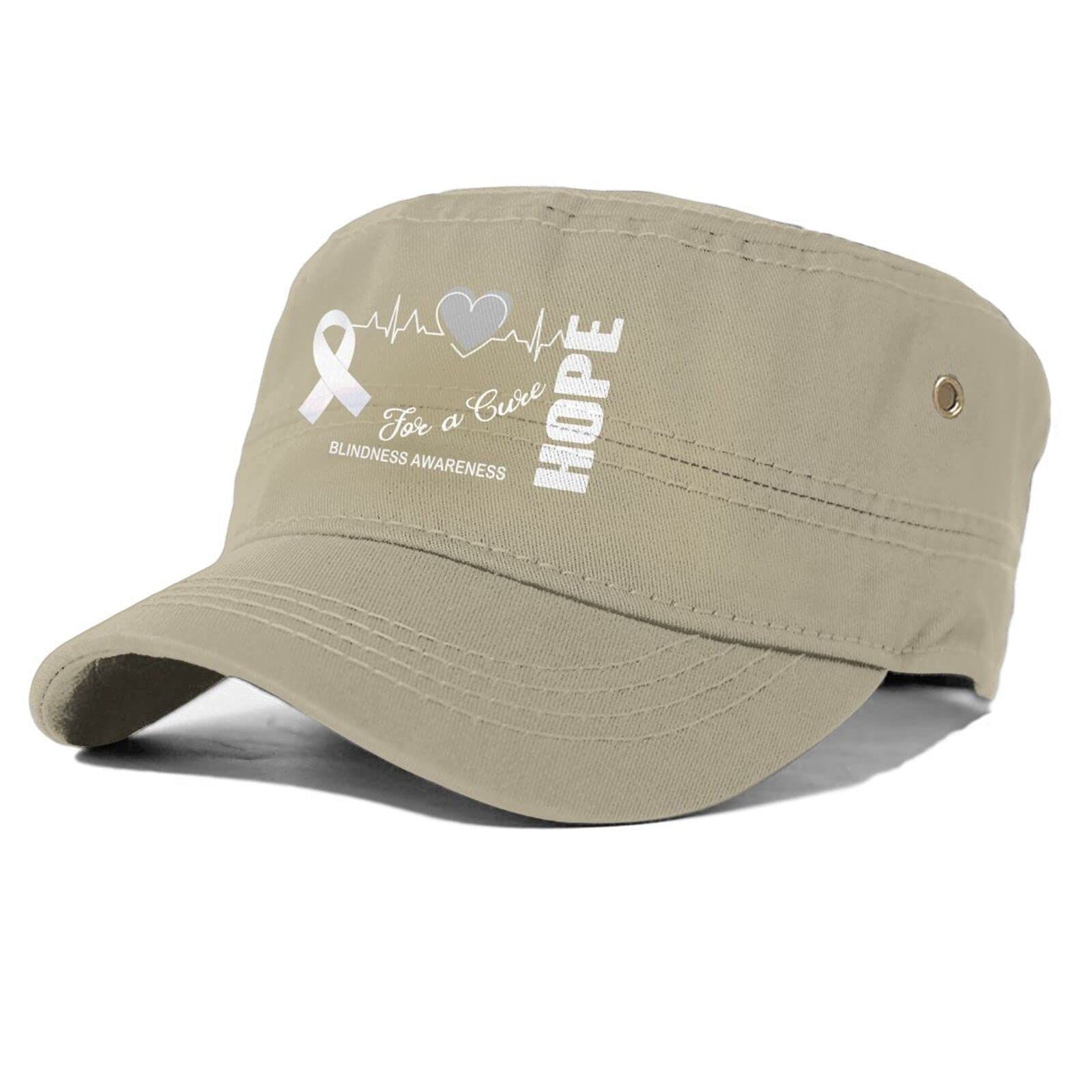 Hope for A Cure Blindness Awareness Adjustable Baseball Cap - Unisex Adult Flat Cap for Men & Women - Sun Hat for Outdoor Activities, Sports & Casual Wear