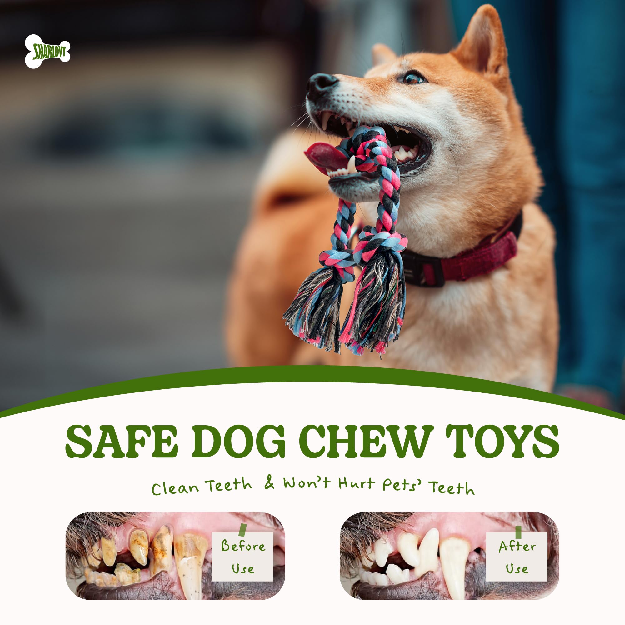 Durable Heavy Duty Dog Rope Chew Toy for Large & Aggressive Chewers - Indestructible Cotton Tug of War Rope for Medium to Large Breed Dogs - Perfect for Teeth Cleaning, Playtime & Interactive Training
