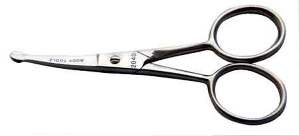 Body Toolz Curved Nose & Ear Scissors - Professional Grooming & Baby Care Scissors BT2040 | Safe & Precise Trimming for Nose Hair, Ear Hair & Newborn Nails