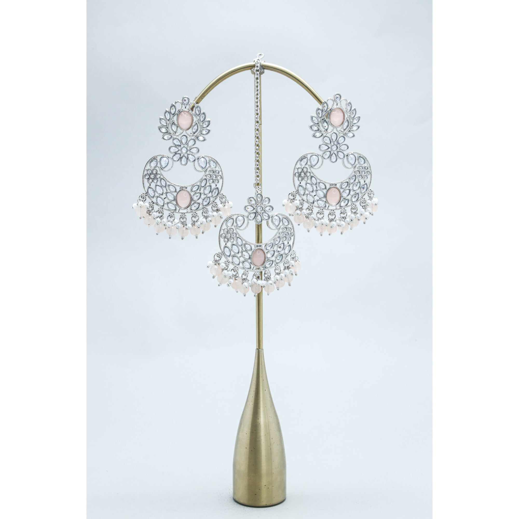 Diamond Polki Earrings for Women - Handmade Indian Jewelry - Traditional Kundan Dangle Earrings for Weddings, Parties & Special Occasions
