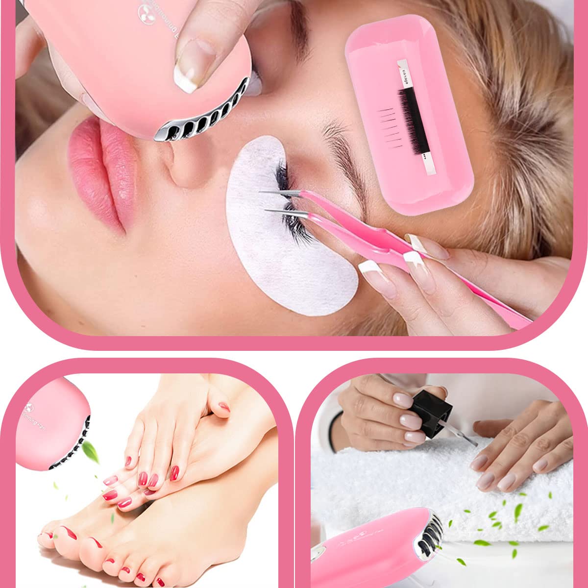 Professional Eyelash Extension Kit with Mannequin Head, Removable Eyelids & USB Lash Fan - Complete Practice Set for Beginners | Includes False Eyelashes, Shampoo Brush & Glue Tools | Perfect for Salon Training & Home Use