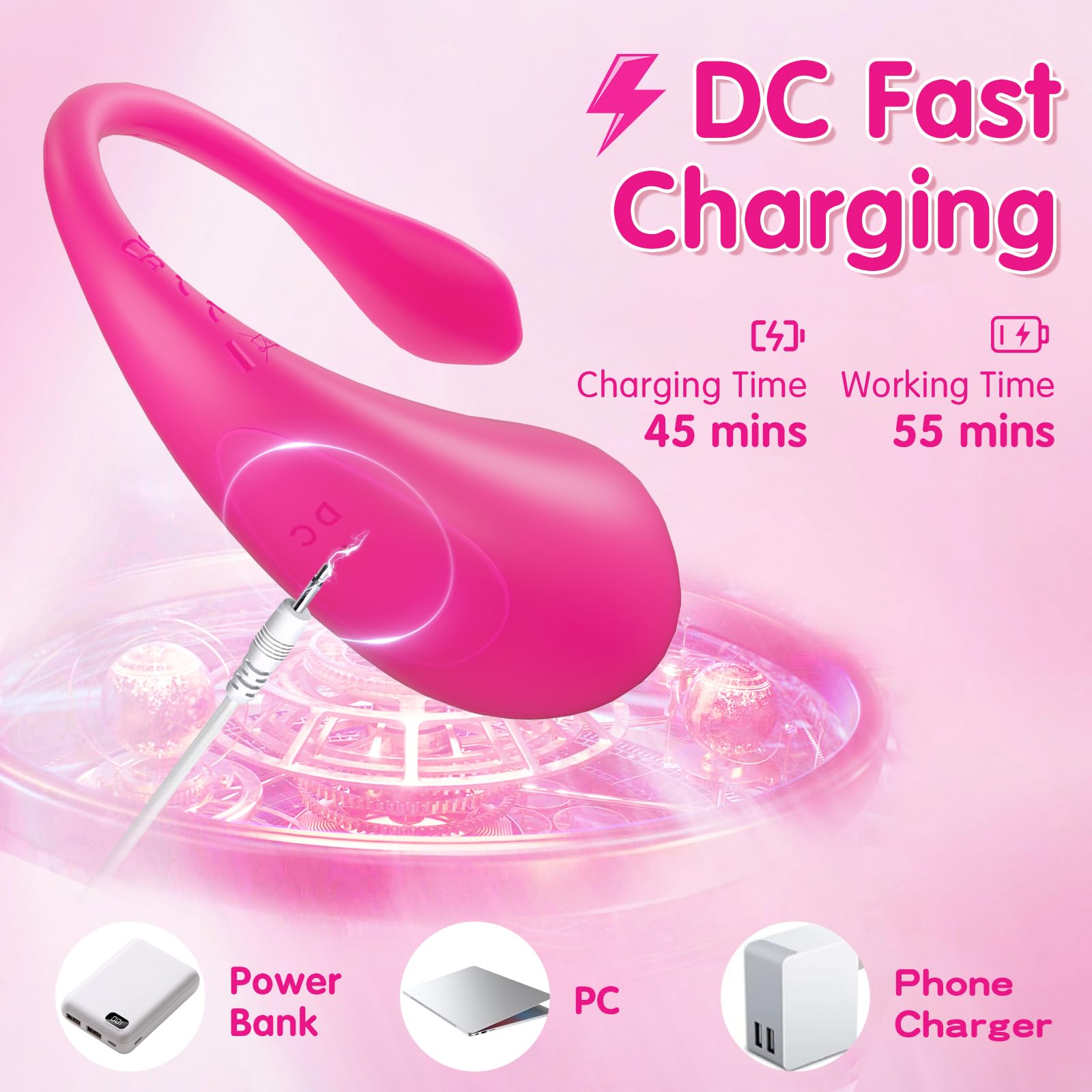 Bluetooth Wearable Vibrator for Women - Remote Control G Spot & Anal Stimulation Adult Toy with 9+ Vibration Modes, Mini Panty Vibrator for Couples Long Distance Play - Perfect for LDR, Date Nights & Solo Pleasure