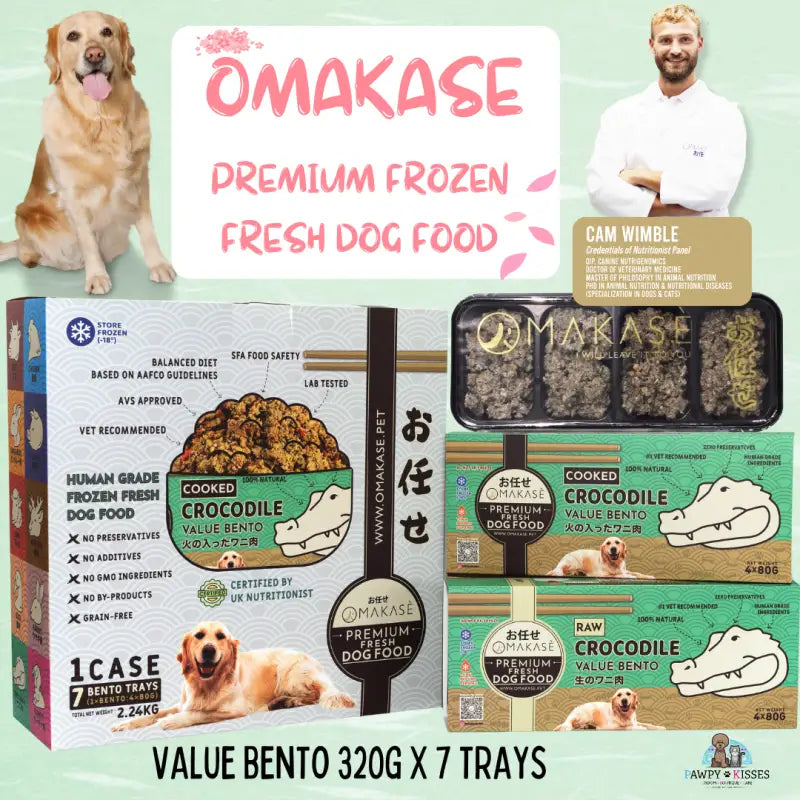 OMAKASE Premium Cooked Frozen Dog Food - 10 Delicious Flavors, 2.24kg (7 x 320g) Value Pack - Healthy Meal for Small & Medium Dogs - Perfect for Daily Feeding, Travel & Special Occasions