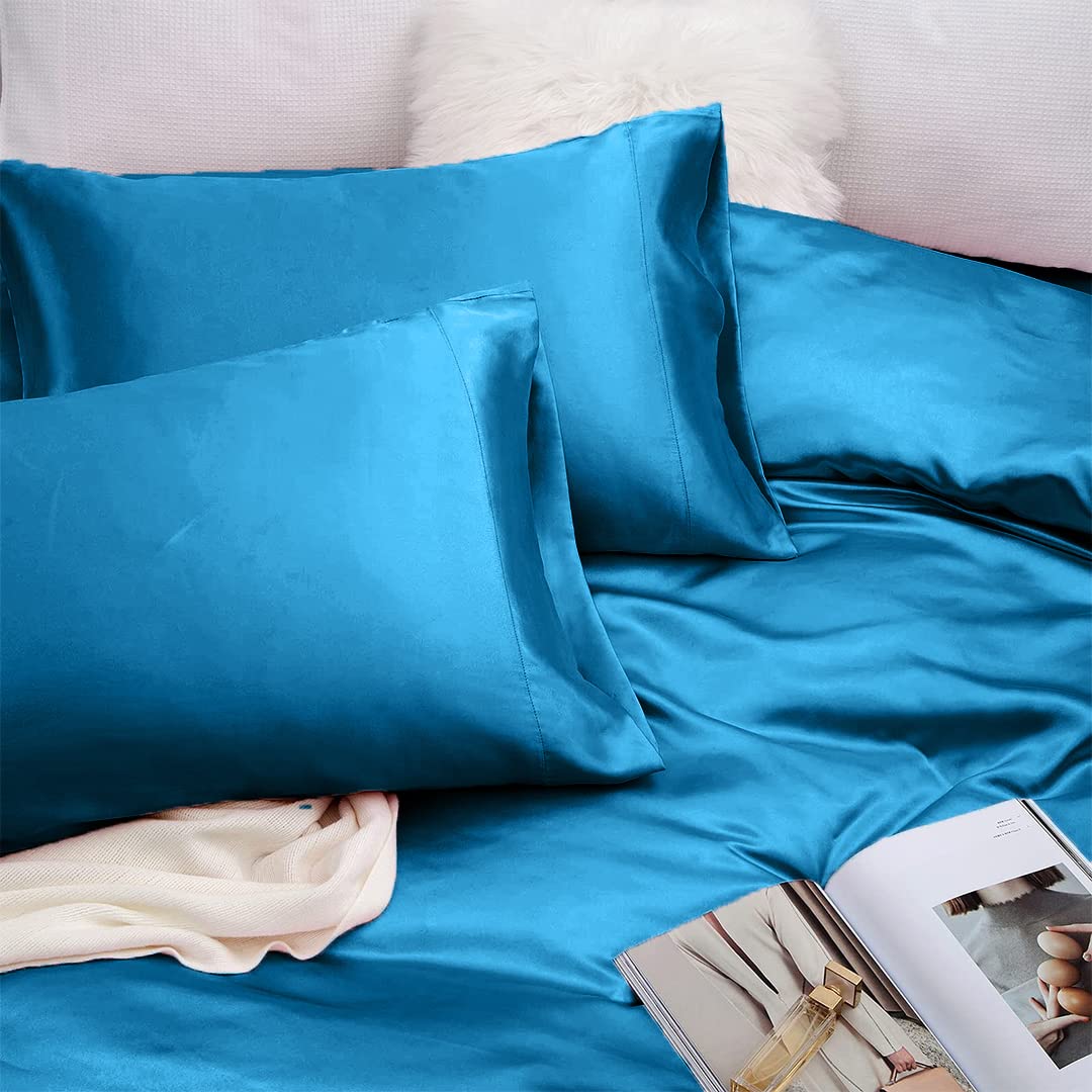 Luxury 6-Piece Silk Satin Bed Sheet Set - 19