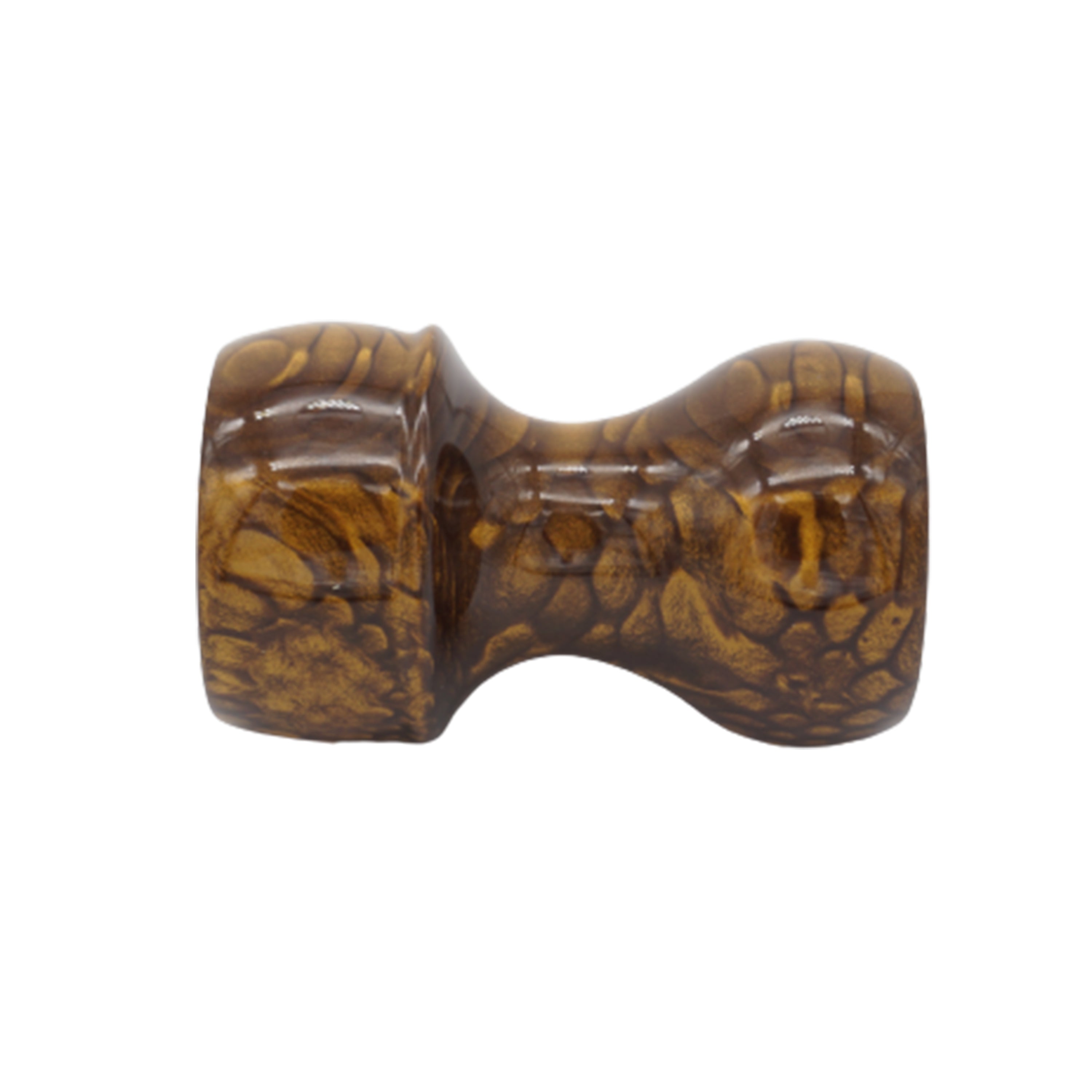 Premium Handcrafted Burnt Gold Snakeskin Shaving Brush Handle - Fits 24mm & 26mm Knots - Luxury Wet Shaving Accessory for Men's Grooming & Beard Care Routine