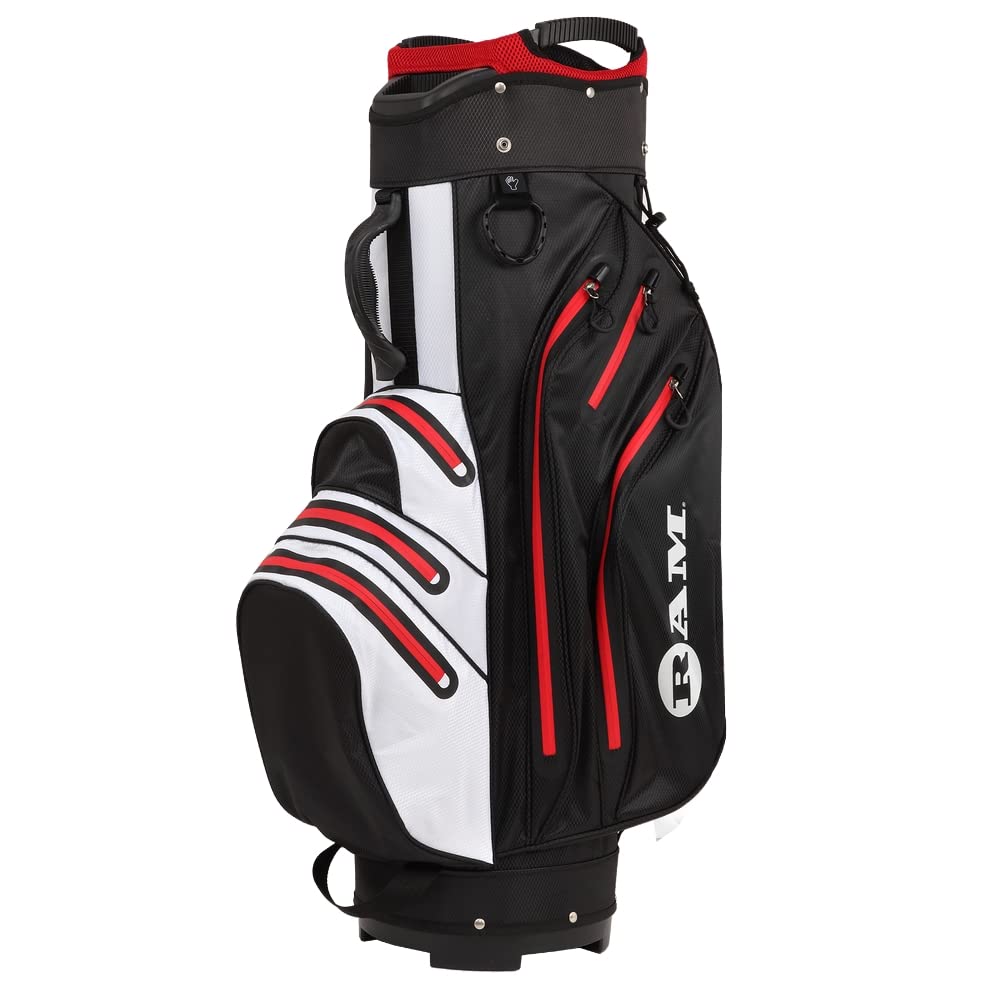 Ram Golf防水推车包 - 14路球杆分隔器，适用于雨天高尔夫球场的专业装备