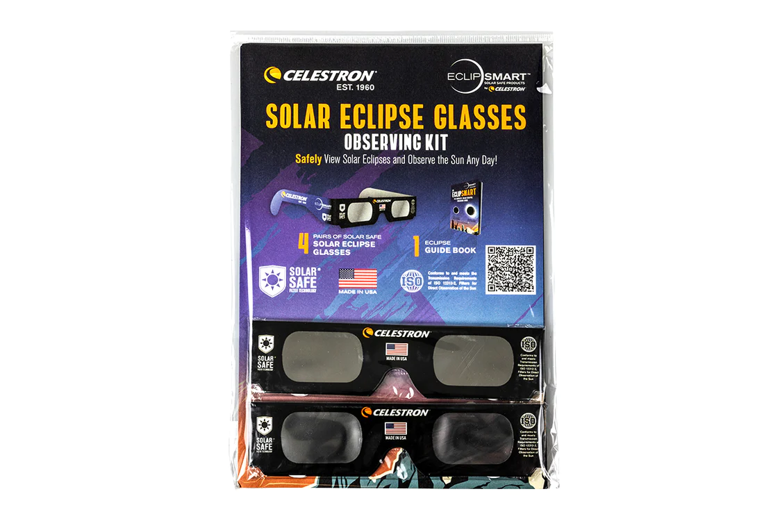 EclipSmart Solar Eclipse Glasses - ISO & CE Certified Safe Viewing Glasses for Solar Eclipses - Perfect for Astronomy Enthusiasts & Family Outdoor Events