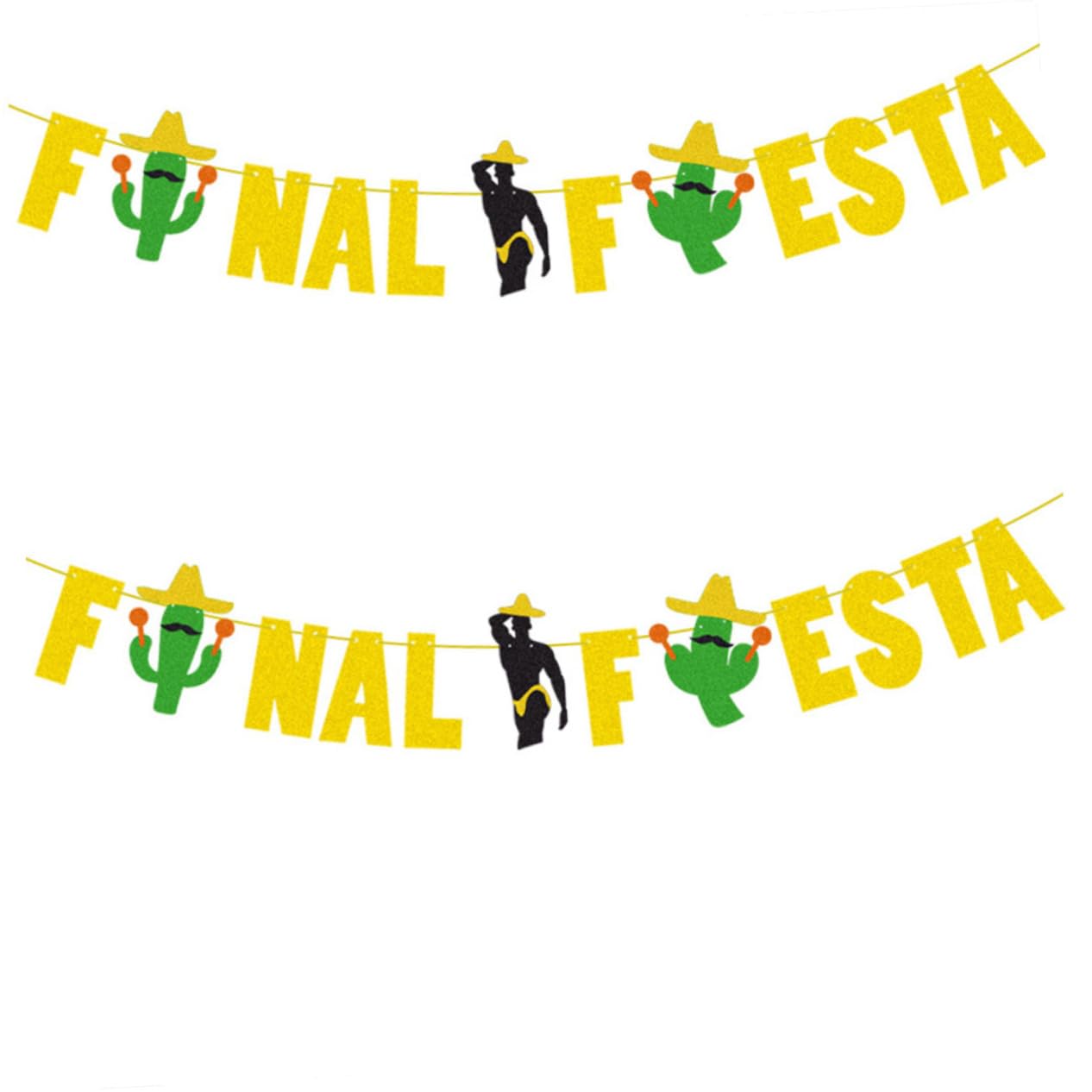 SHINEOFI 3-Piece Hawaiian Party Decorations Set - Tropical Fiesta Garland, Hanging Bunting with Pull String Flag & Glitter Powder for Luau, Beach Party & Summer Celebration Decor