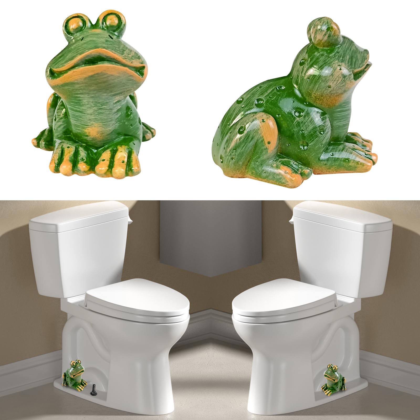 Decorative Resin Toilet Bolt Caps - 2pcs Bathroom Accessories for Easy Installation & Rust Prevention - Perfect for Home & Hotel Renovation