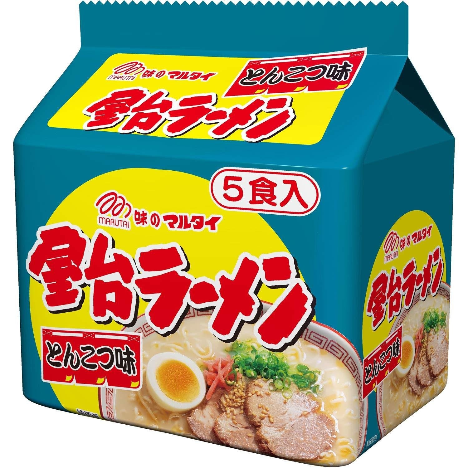 Marutai Tonkotsu Ramen Instant Noodles - 5 Servings Pack | Authentic Japanese Pork Bone Broth Flavor | Perfect for Quick Meals, Office Lunches & Late Night Snacks