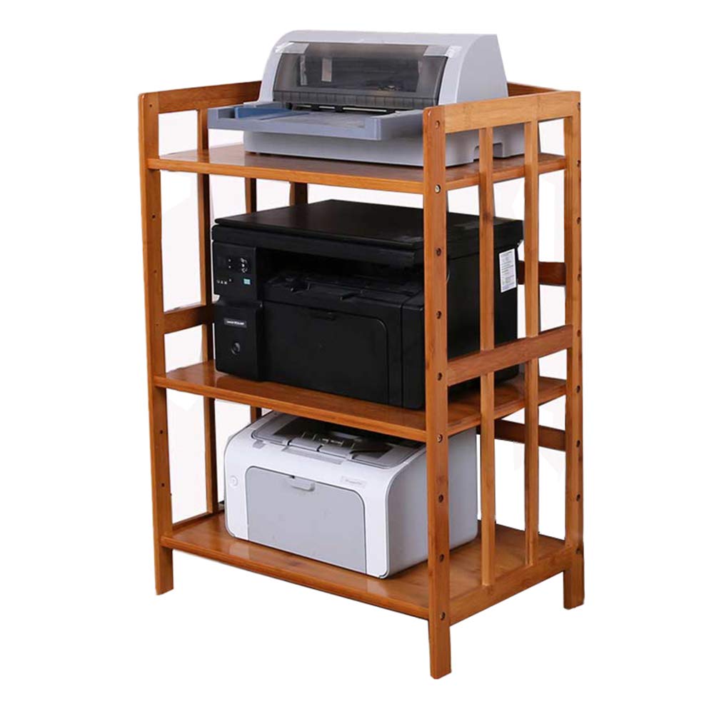 Multifunctional Wooden Storage Rack - Printer Stand, Desktop Organizer, Document Shelf for Home Office | Perfect for Scanner, Microwave & Oven Organization - Space Saving Solution for Small Spaces