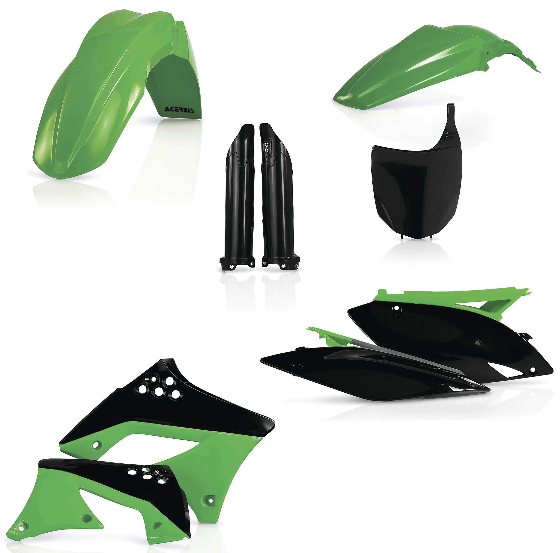 Acerbis USA OEM Plastic Kit for KX250F - 2198050145 | Durable Replacement Body Panels for Off-Road & Motocross Racing