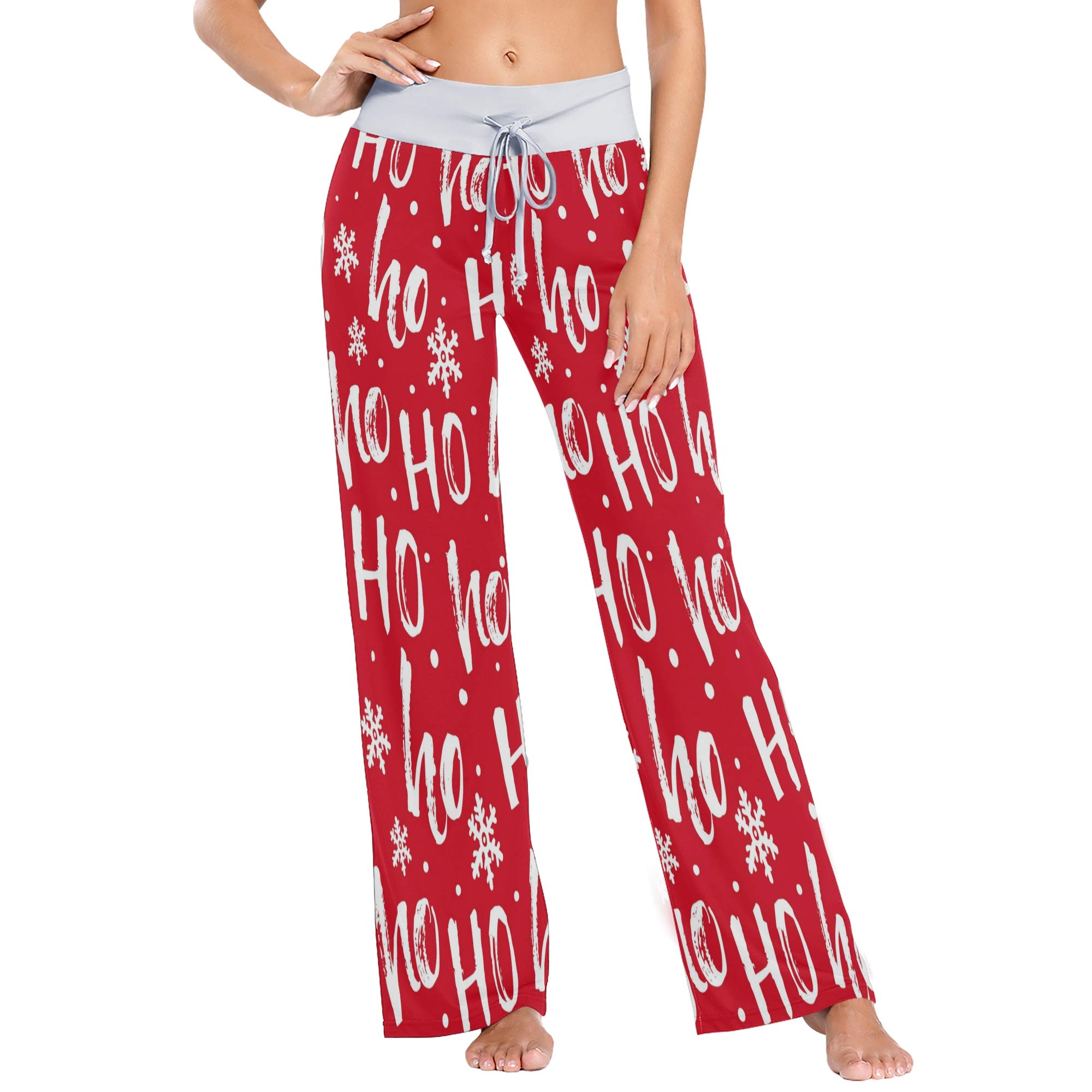 ALAZA Women's Pajama Lounge Pants - Soft Stretchy Wide Leg Casual Pants for Sleep, Yoga & Home Relaxation