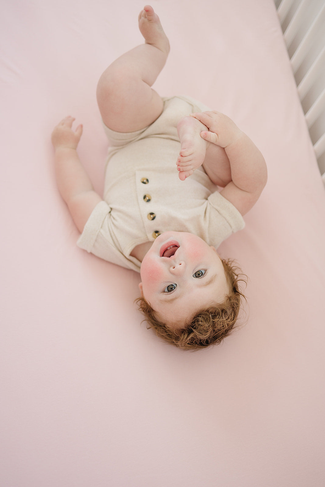 Ecolino® Organic Cotton Crib Sheet - 100% Soft Breathable Baby Bedding for Nursery, Crib & Toddler Bed - Perfect for Newborns, Infants & Kids - Pink Petal Design