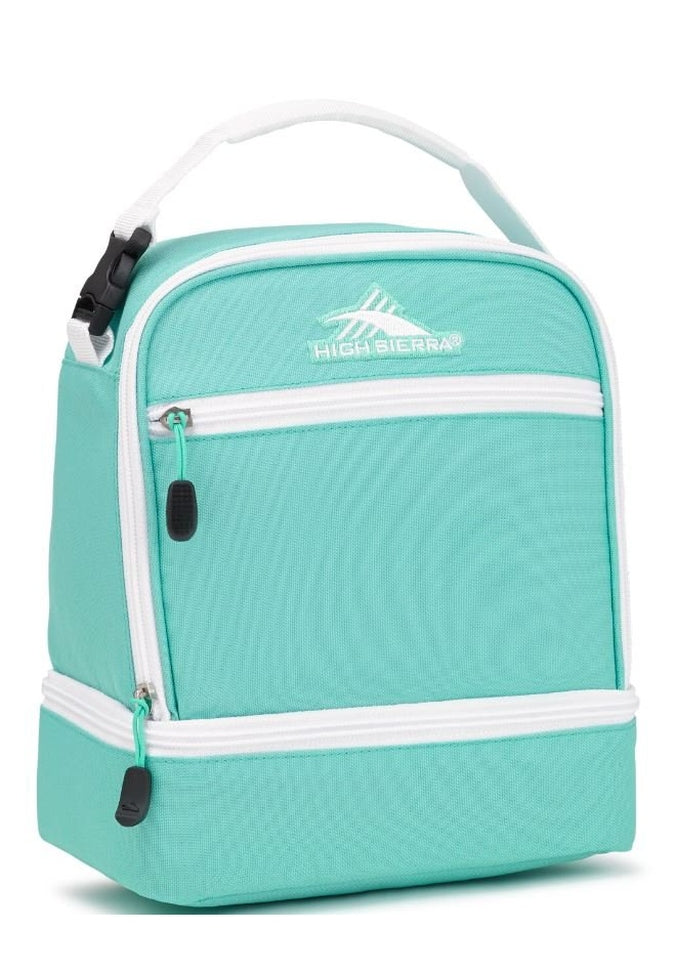 High Sierra Stacked Compartment Lunch Box - Insulated Cooler Bag for School, Work & Outdoor Adventures - BPA-Free Leakproof Meal Container with Multiple Storage Pockets