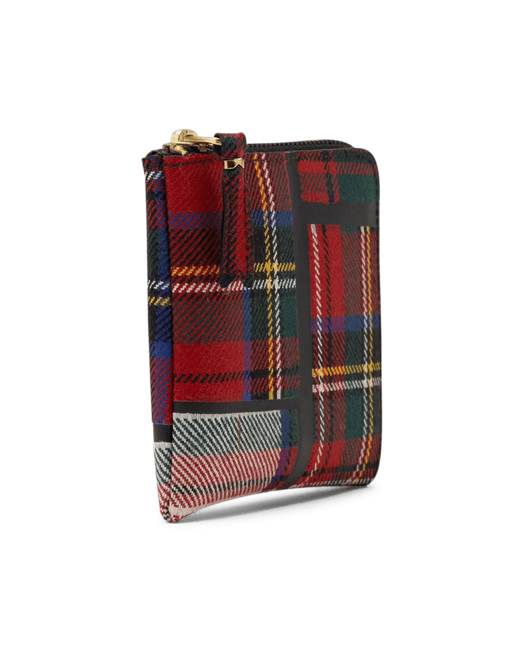 Stylish Tartan Patchwork Wallet with Corner Zip - Trendy Plaid Design for Men & Women - Perfect for Travel, Everyday Use & Gift Giving