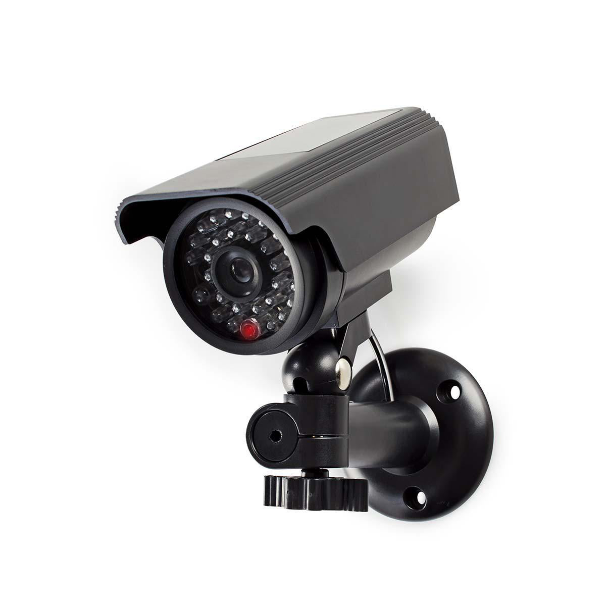Bullet IP44 Black Dummy Security Camera - Outdoor Fake Surveillance Camera for Home, Office & Business Security