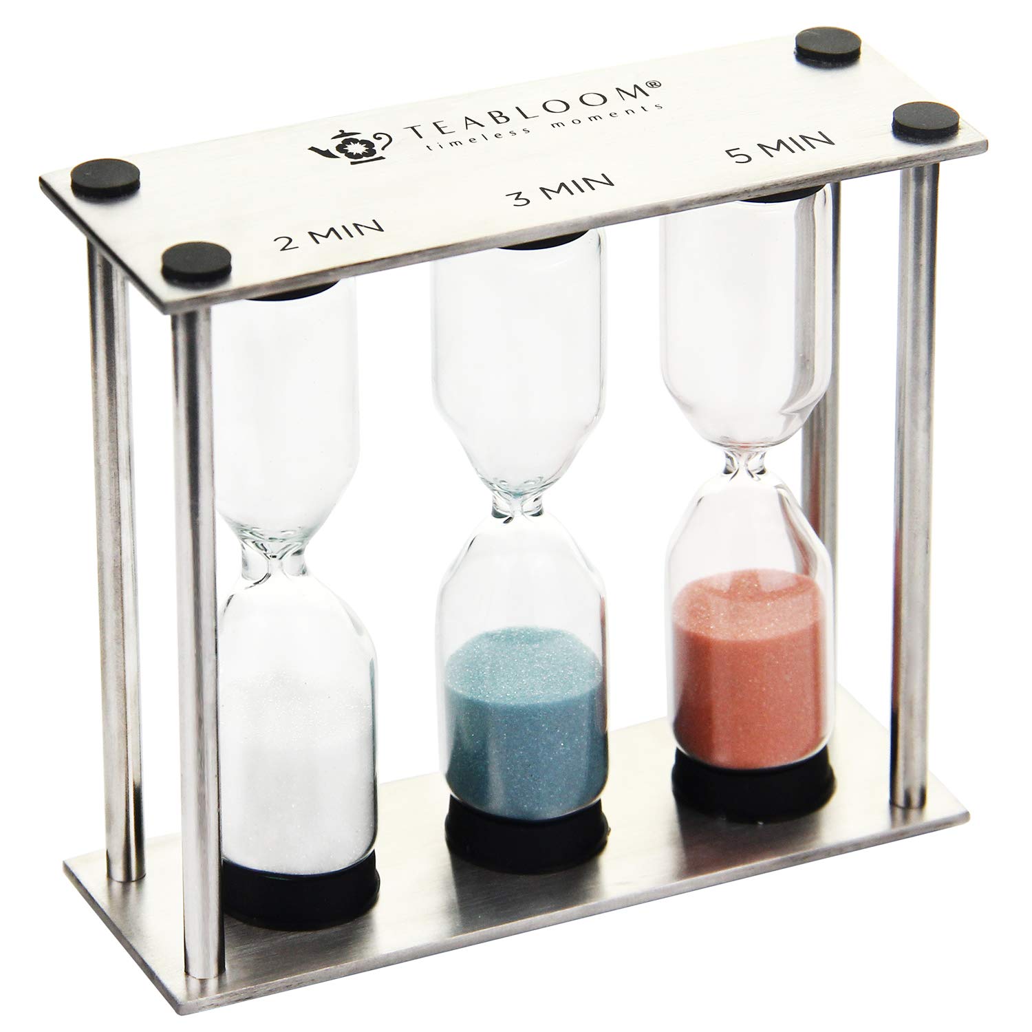 Teabloom Trio Tea Timer - 2/3/5 Minute Brewing for Loose Leaf, Black, Oolong & Herbal Teas | Perfect for Tea Lovers & Home Brewing