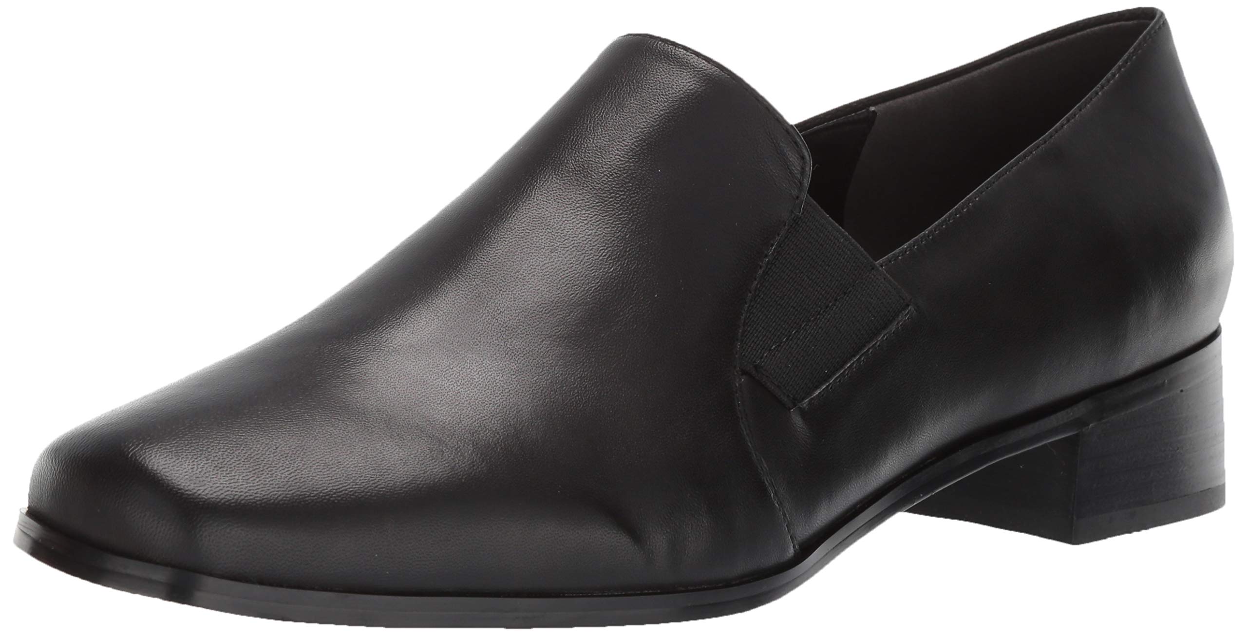 Trotters Women's Ash Loafer Shoes - Black Kid Leather Size 7.5 Narrow - Comfortable Office & Casual Slip-Ons for Work & Everyday Wear