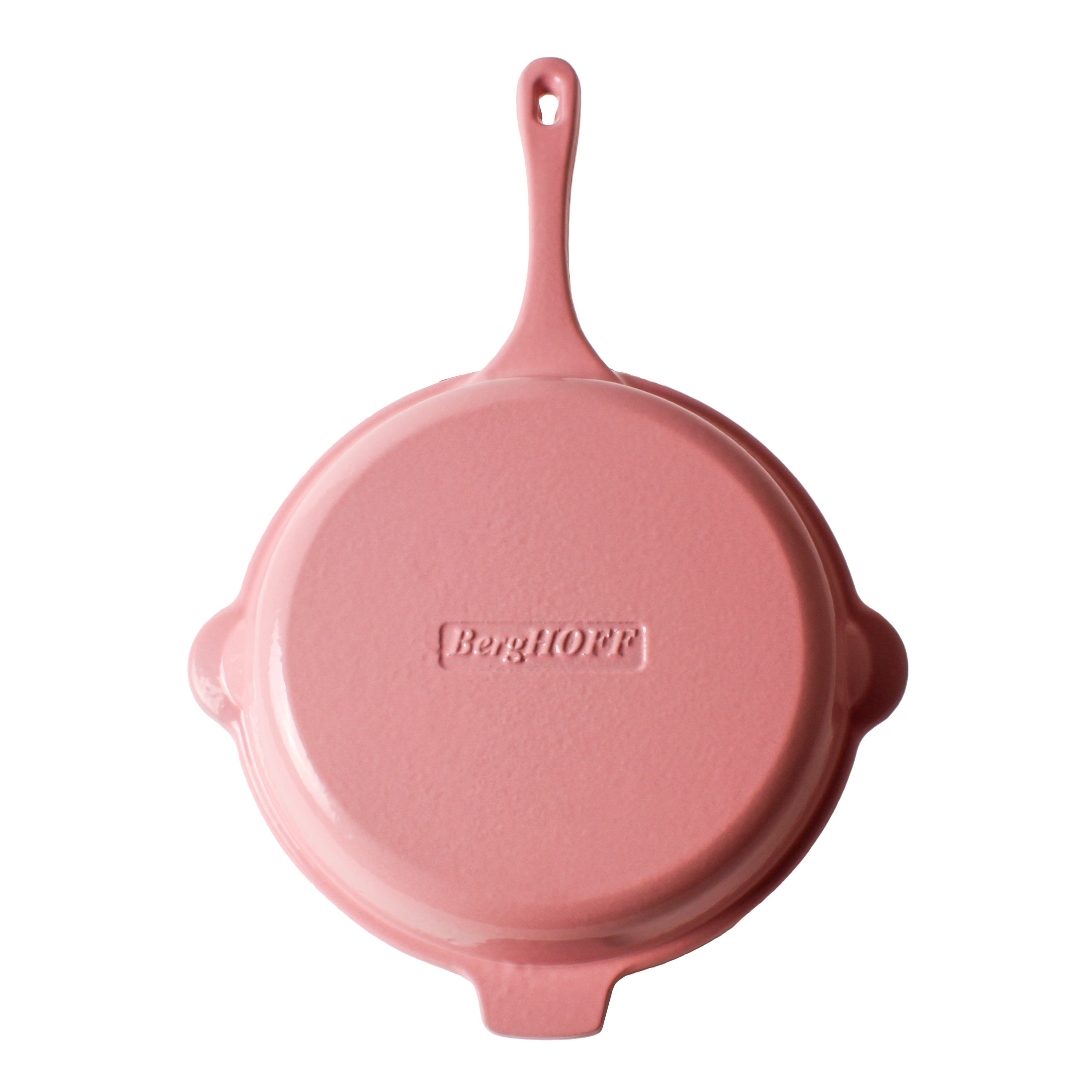 BergHOFF Neo 4-Piece Cast Iron Cookware Set - Pink Fry Pan, Grill Pan & Dutch Oven for Stovetop, Oven & Outdoor Cooking | Non-Stick & Even Heat Distribution | Perfect for Searing, Grilling, Baking & Camping