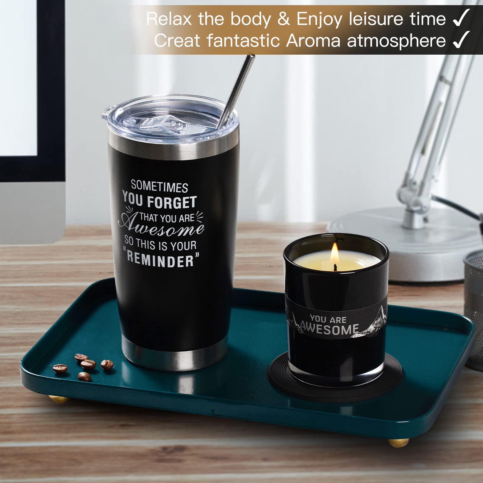 Best Gifts for Men - Premium Gift Box Basket for Dad, Husband, Brother - Perfect for Father's Day, Retirement, Birthday & Thinking of You - Includes Tumbler & Candles - Ideal for Home, Office & Special Occasions
