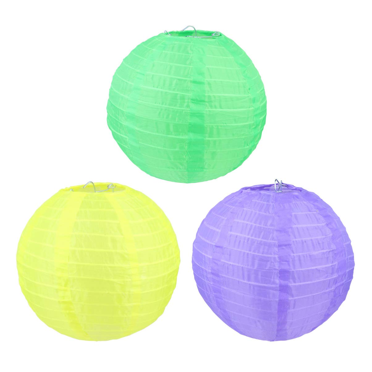 Uonlytech 3pcs Colorful Chinese Paper Lanterns - Round Hanging Party Decorations for Home, Wedding, Festival & Indoor/Outdoor Events