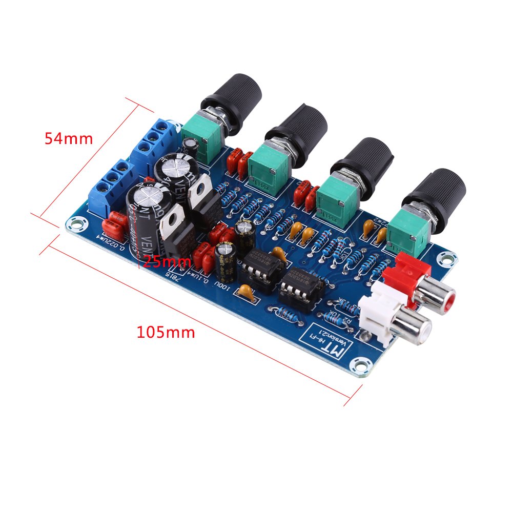 AILOOCEDI NE5532 HIFI Preamplifier Amplifier Board with Volume Control - High Quality OP-AMP Audio Preamp for Home Theater, Studio Recording & DIY Audio Projects