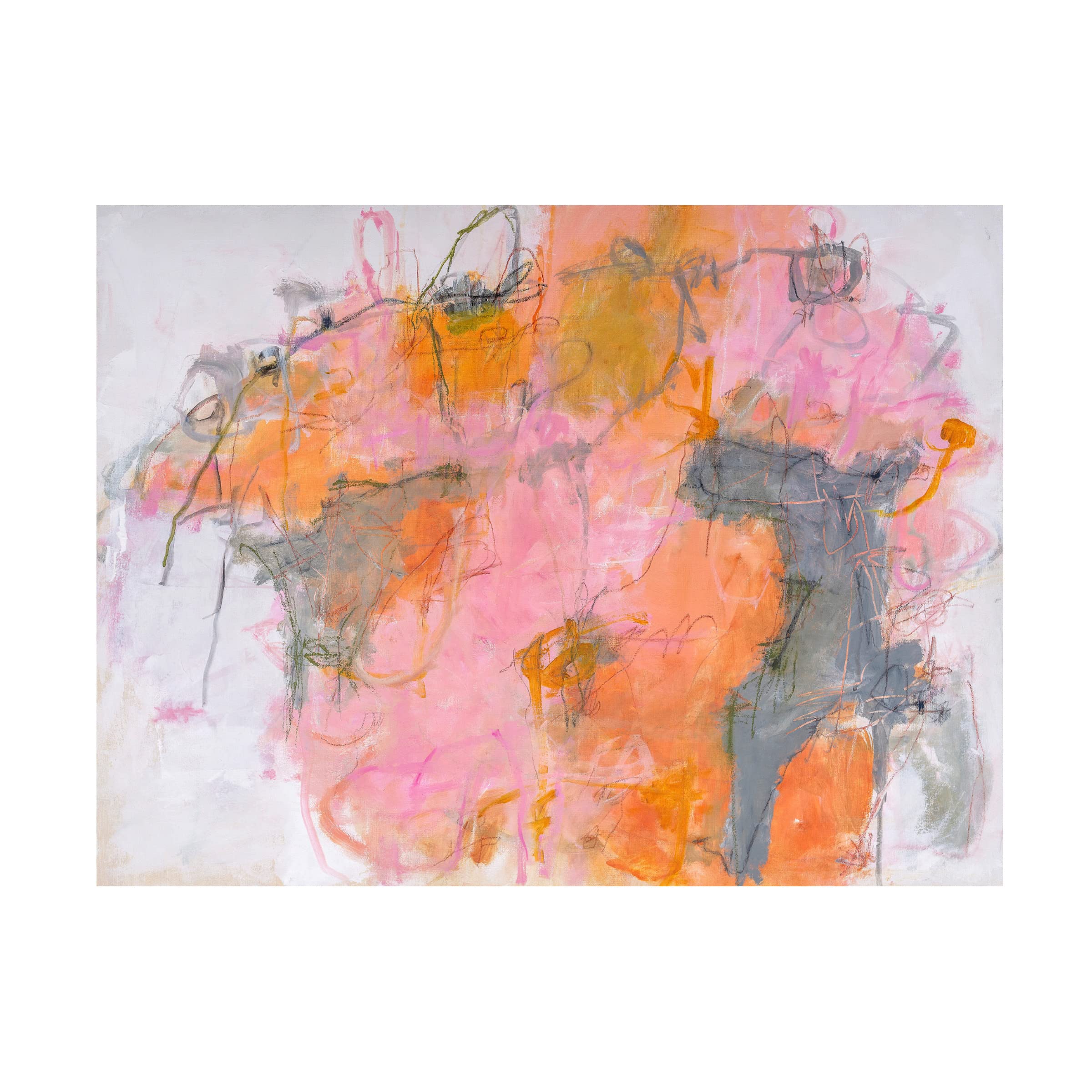 Trademark Fine Art 'Weaving The Energy Threads' Canvas Wall Art by Carole Leslie - Modern Abstract Painting for Living Room, Bedroom & Office Decor