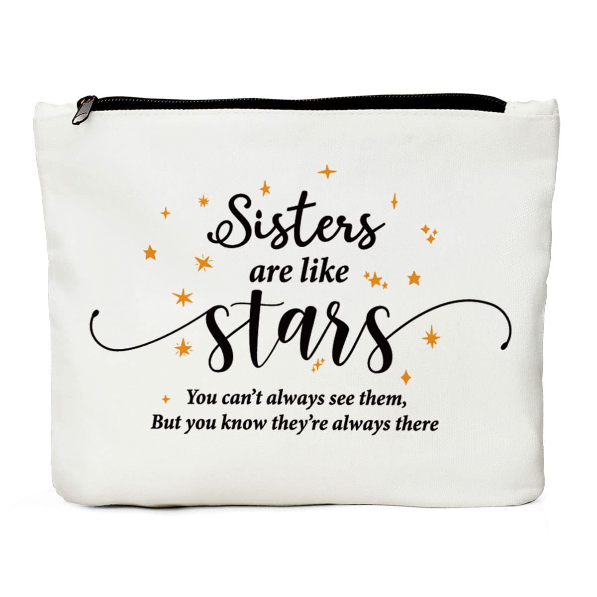 Best Friends Makeup Bag - Cute Stars Design Cosmetic Pouch for Sisters, Christmas Birthday Graduation Gift Ideas | Perfect for Travel, School & Everyday Use