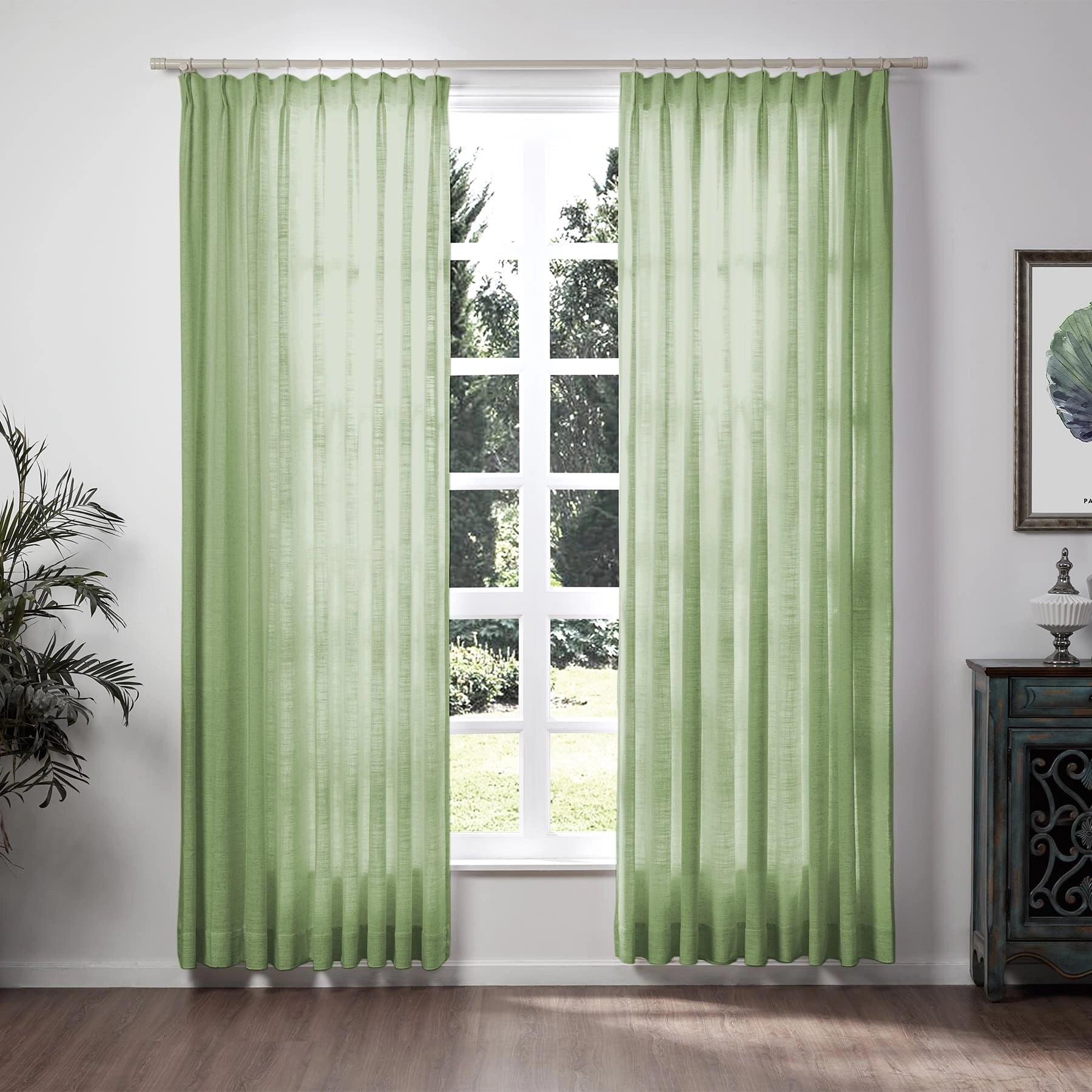 Liz Loft Extra Long Pleated Curtains - 84 Inch Length Blackout Drapes for Living Room & Bedroom | Thermal Insulated Window Treatments for Home Decor