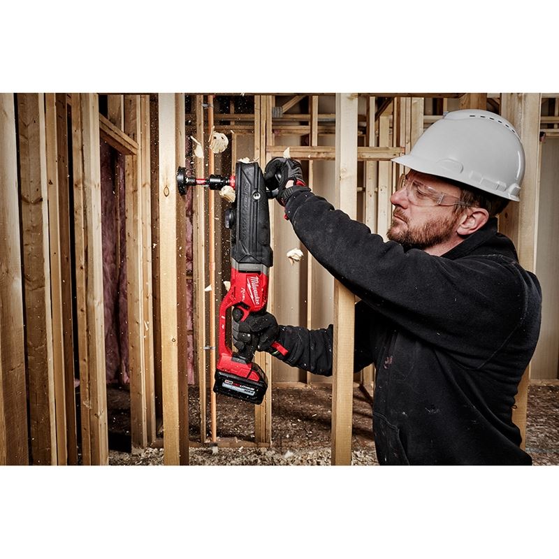 M18 FUEL 18V Brushless Cordless Super Hawg Right Angle Drill with QUIK-LOK (Tool Only) - Ideal for Tight Spaces, Plumbing, Electrical Work & Construction Projects